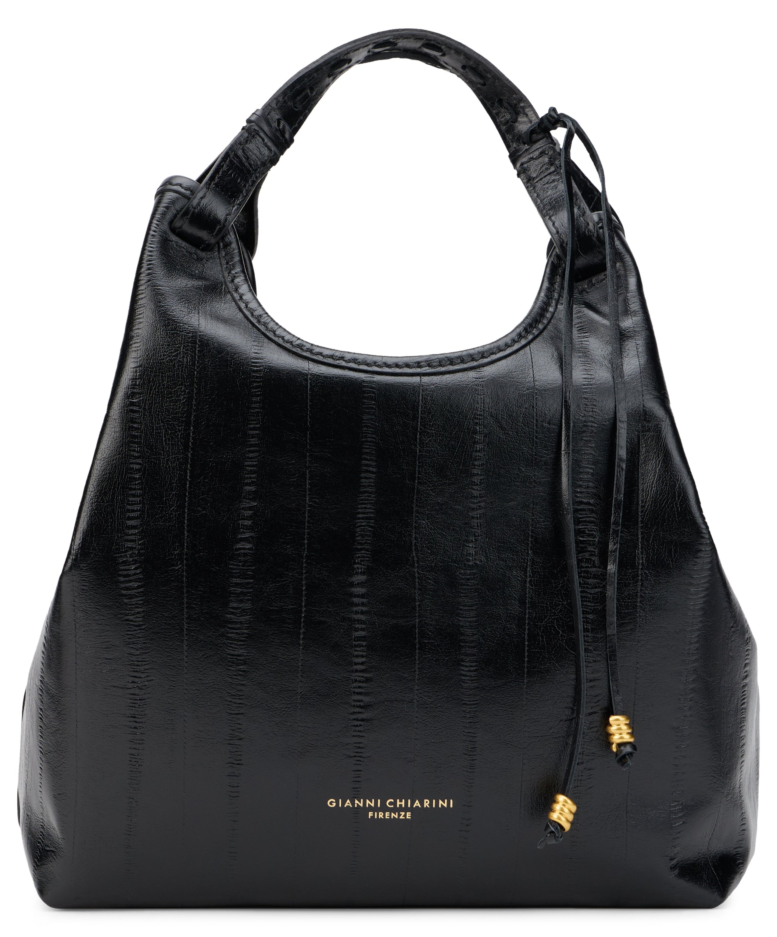 Gianni Chiarini Quilted Calfskin Shoulder Bag — Black, view 2