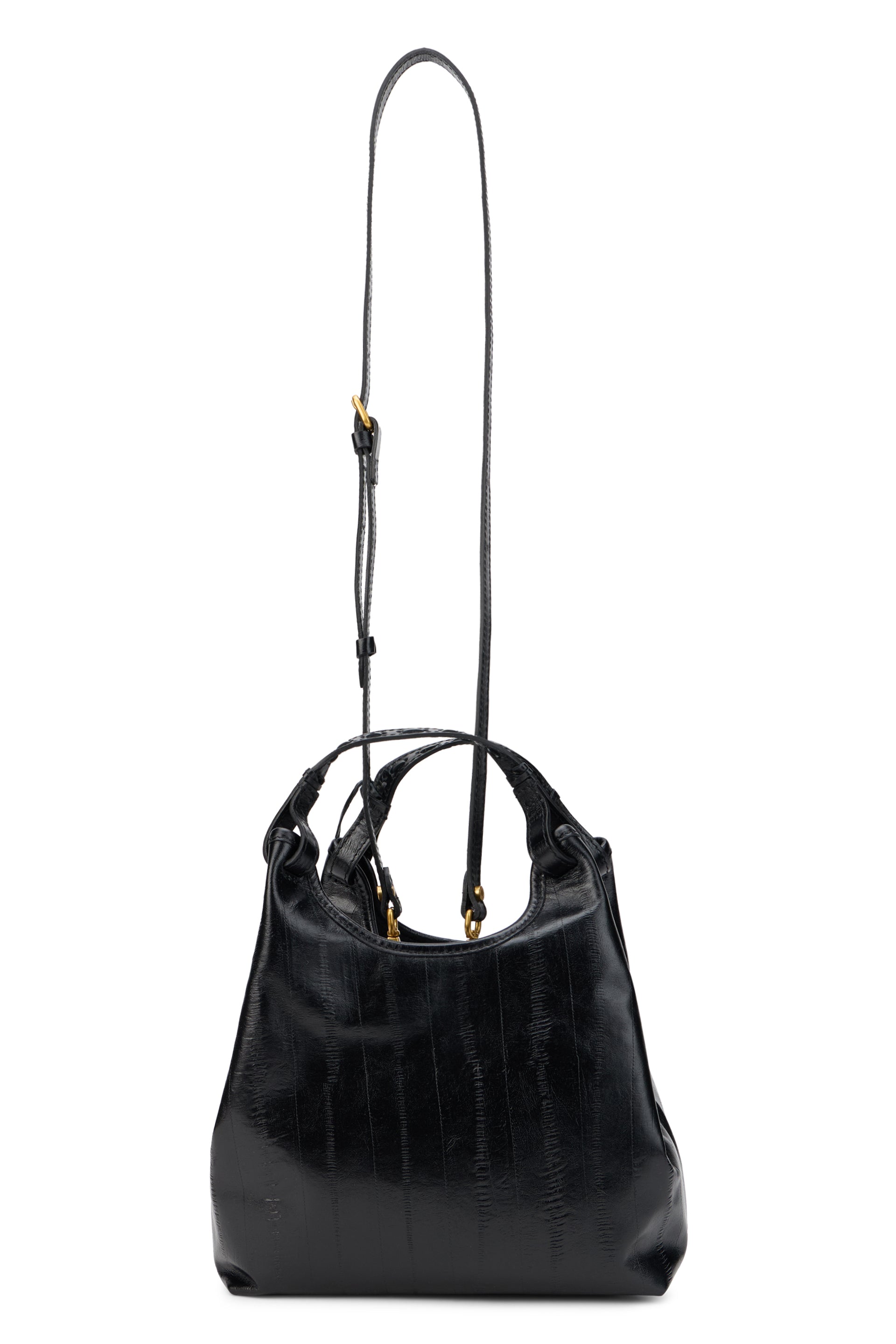 Gianni Chiarini Quilted Calfskin Shoulder Bag — Black, view 4