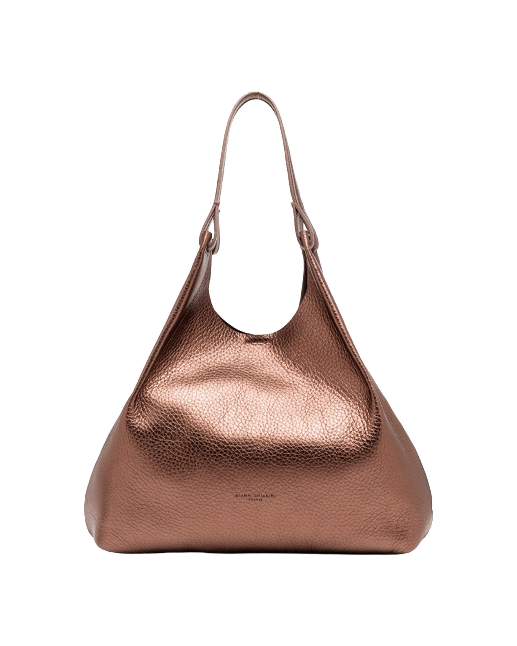 Gianni Chiarini Pebbled Leather Shoulder Bag — Bronze by Gianni Chiarini
