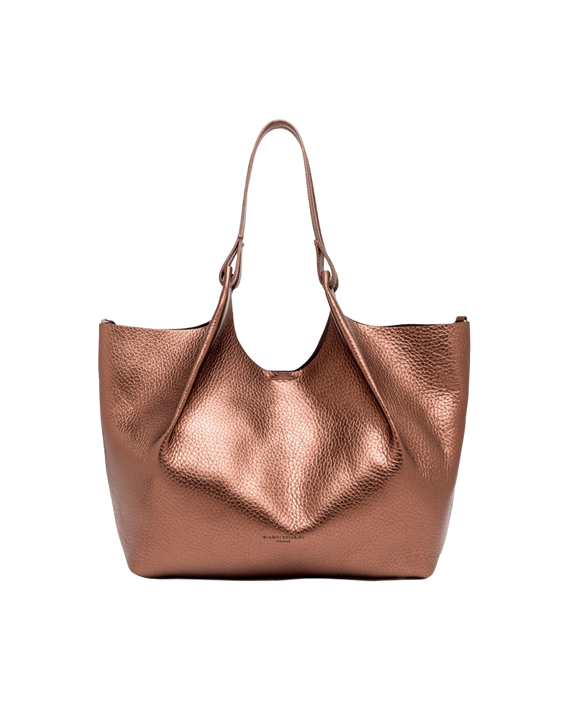 Gianni Chiarini Pebbled Leather Shoulder Bag — Bronze, view 2