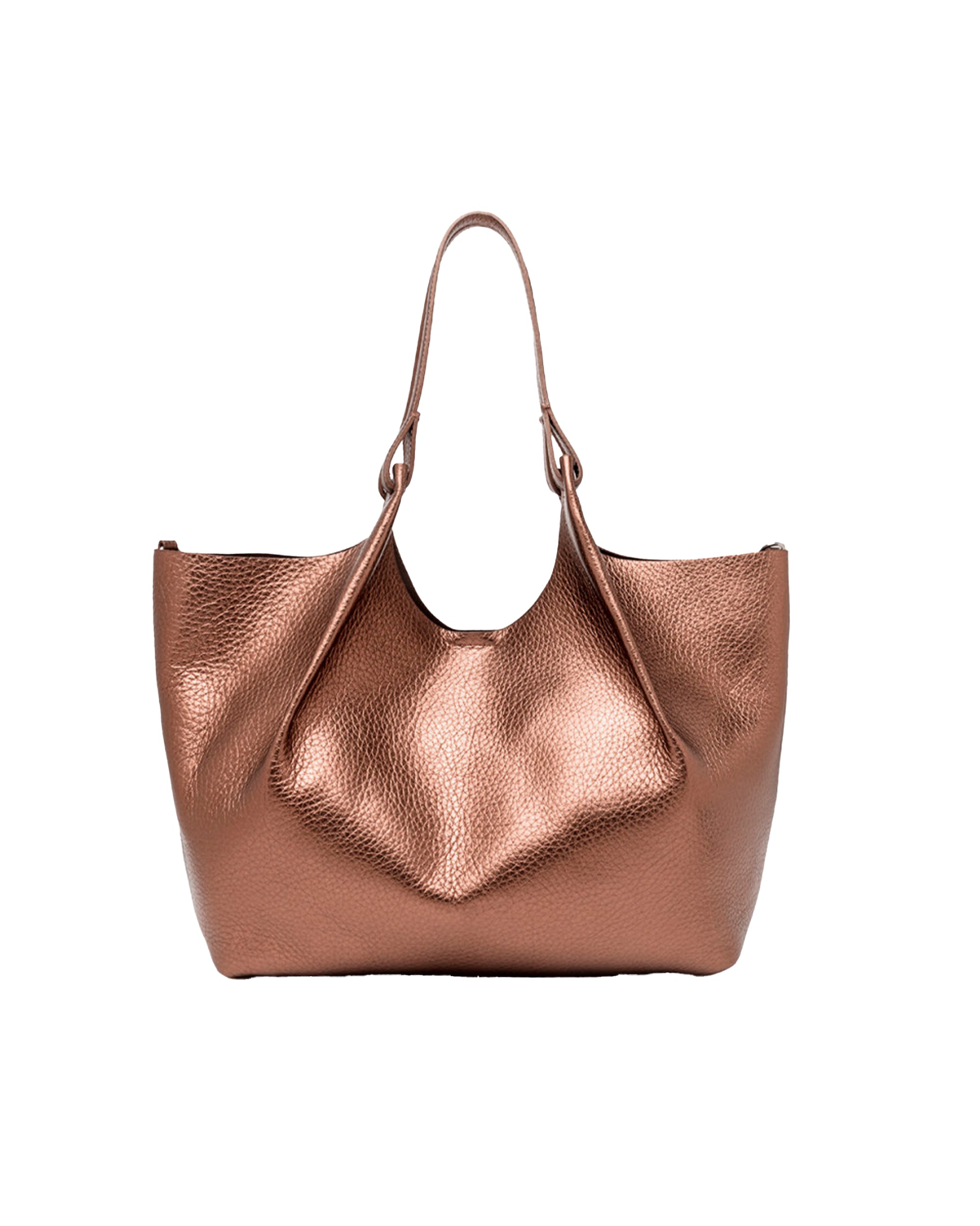 Gianni Chiarini Pebbled Leather Shoulder Bag — Bronze, view 3