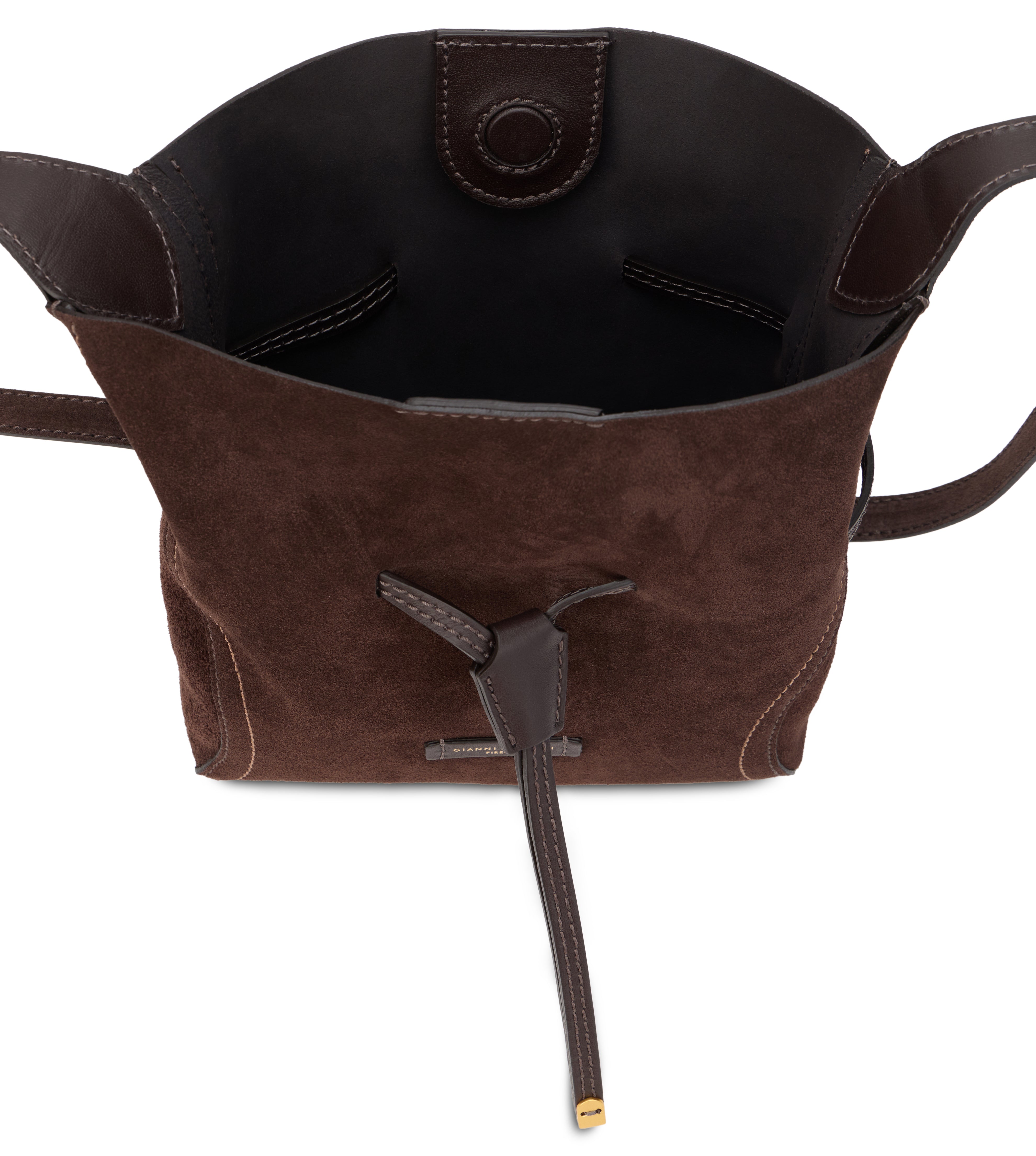 Gianni Chiarini Calfskin with Detachable Pouch Shoulder Bag — Brown, view 5