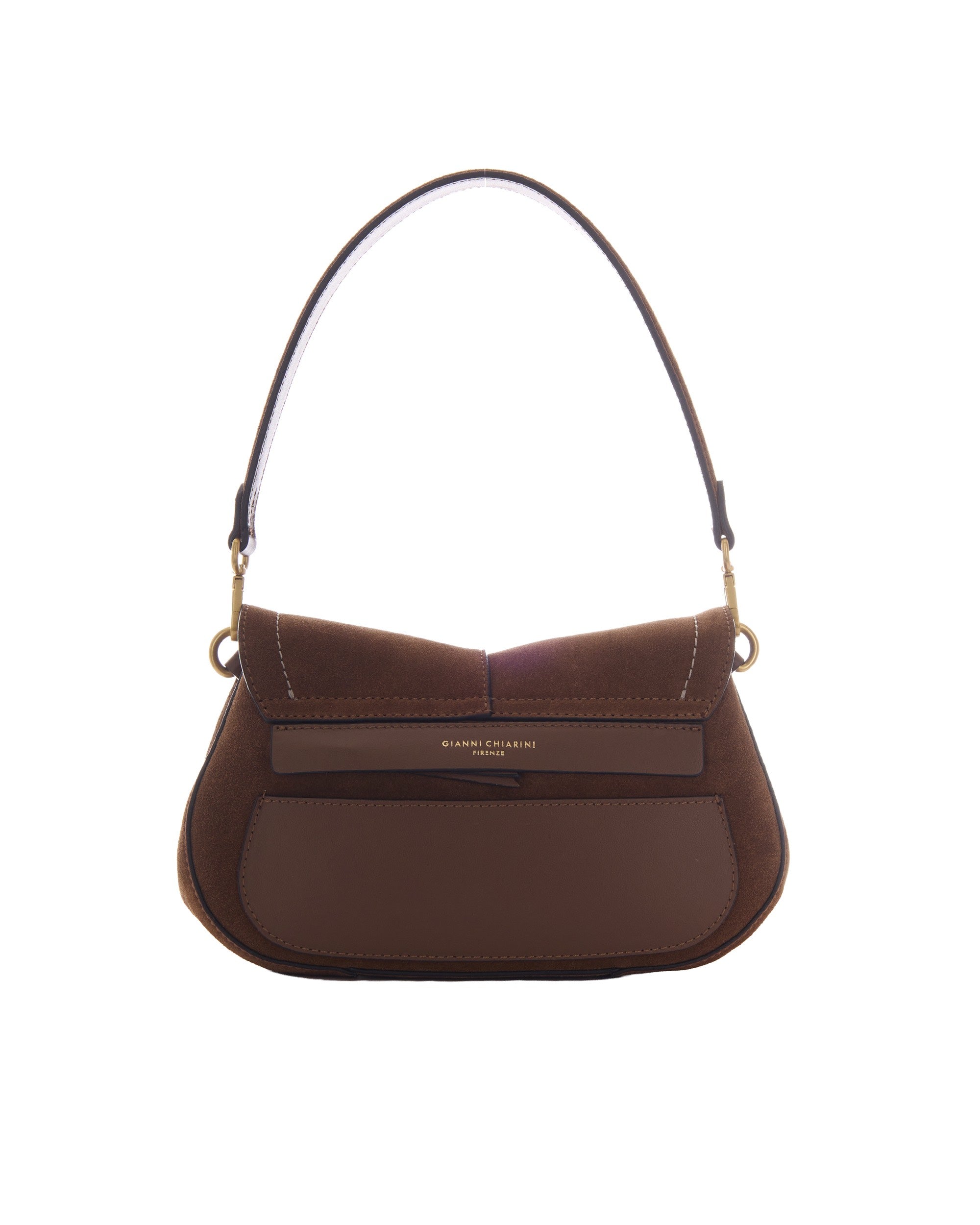 Gianni Chiarini Helena Round Shoulder Bag — Brown, view 2