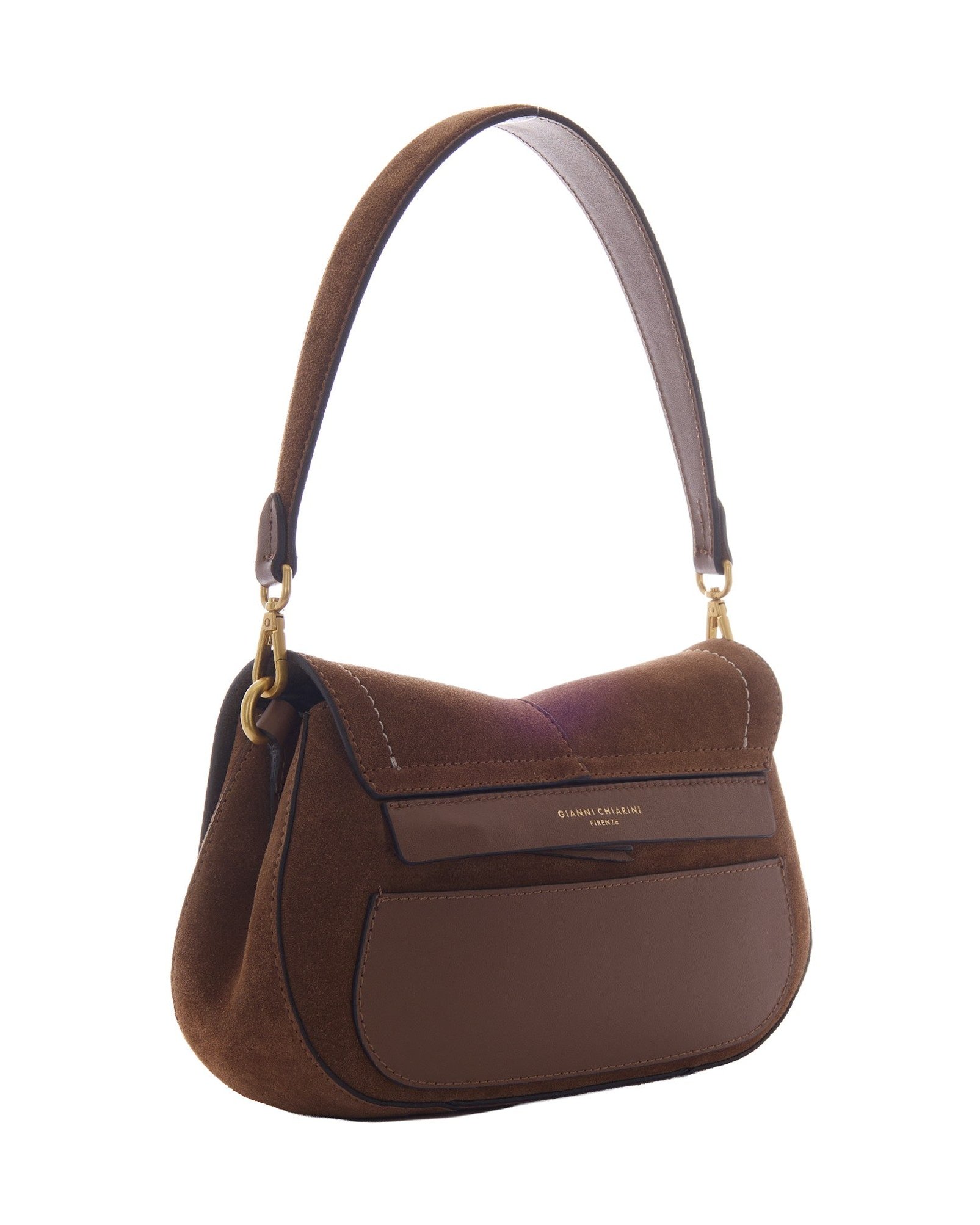 Gianni Chiarini Helena Round Shoulder Bag — Brown, view 3