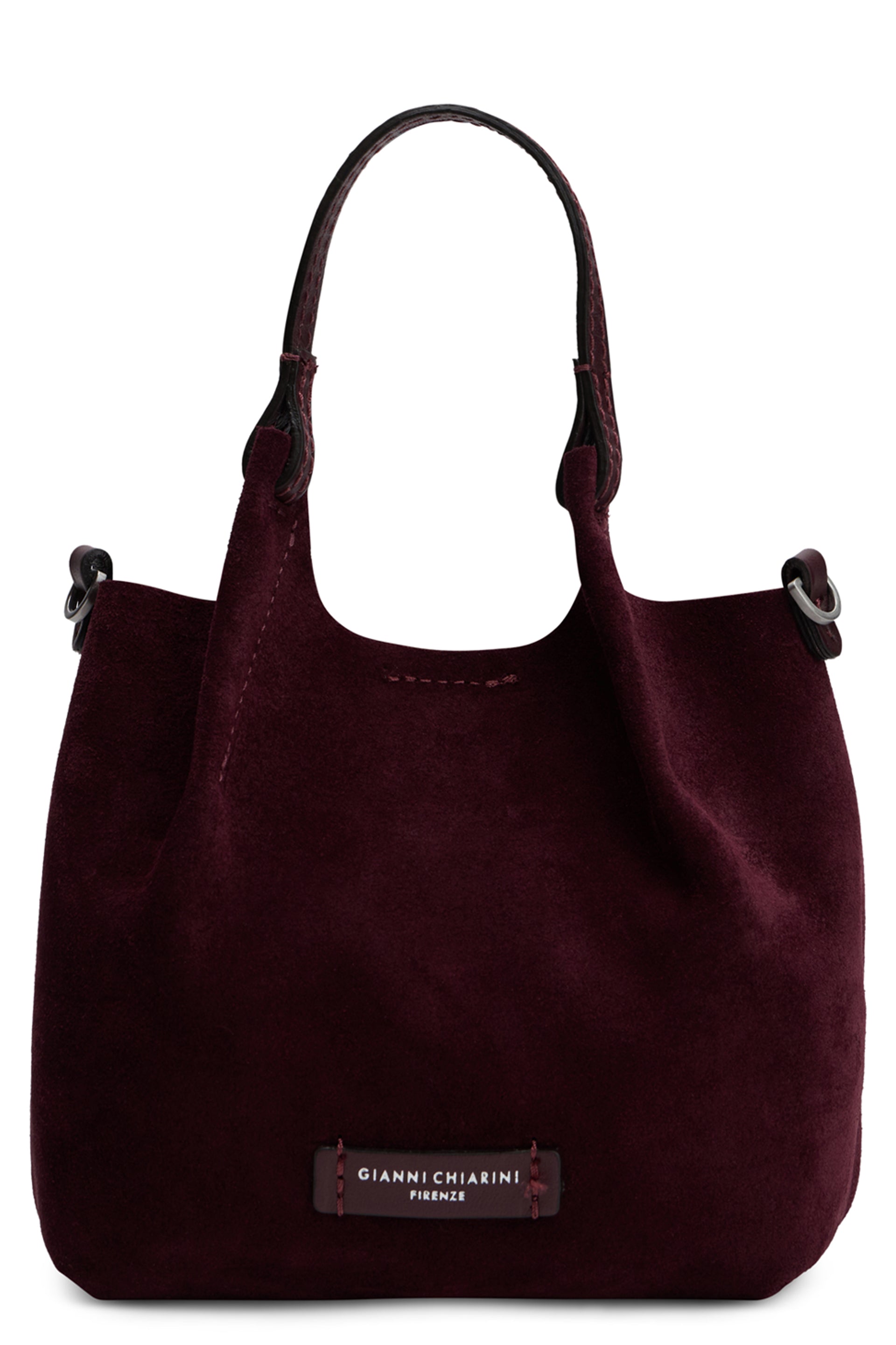 Gianni Chiarini Calfskin Shoulder Bag — Burgundy by Gianni Chiarini