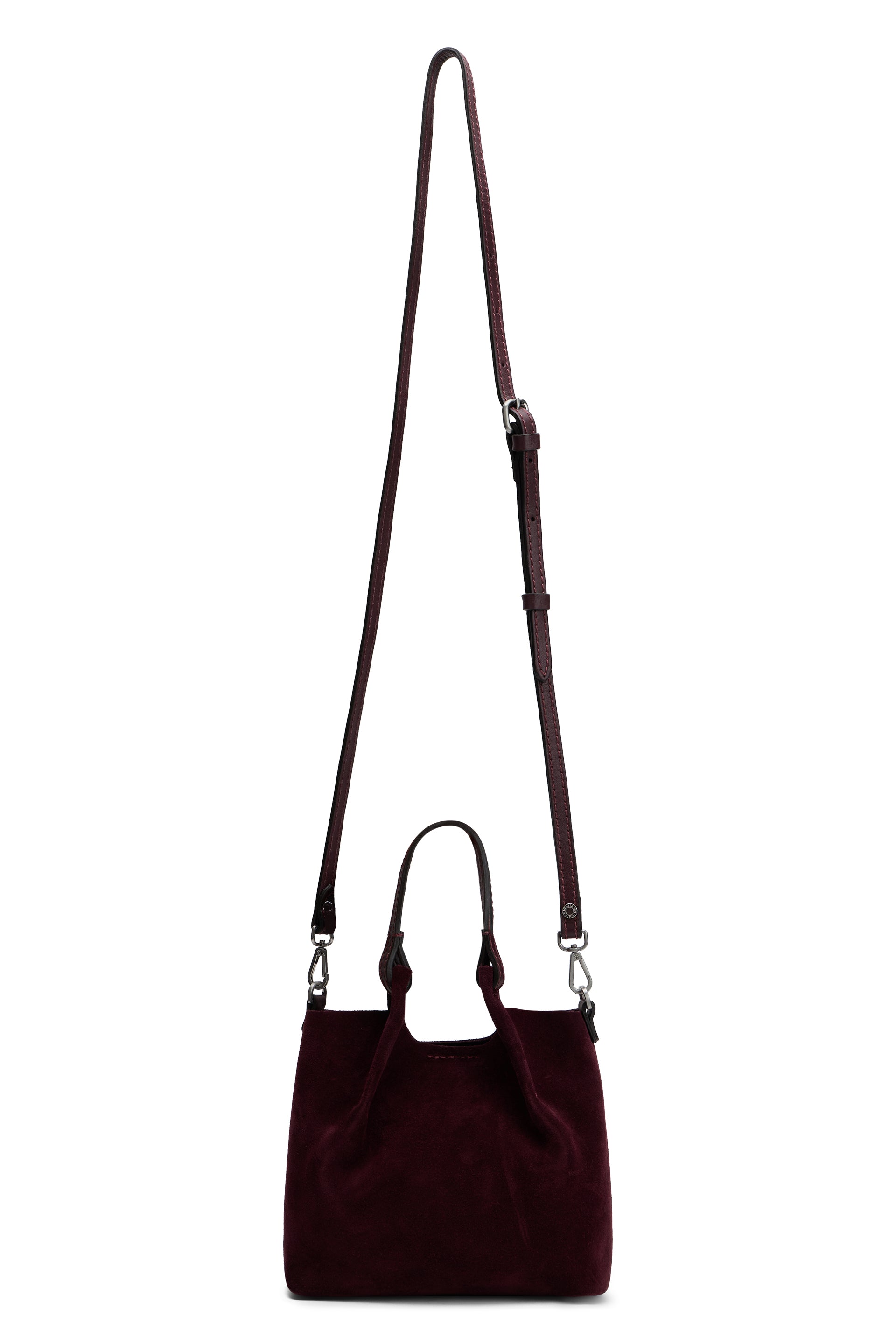 Gianni Chiarini Calfskin Shoulder Bag — Burgundy, view 4
