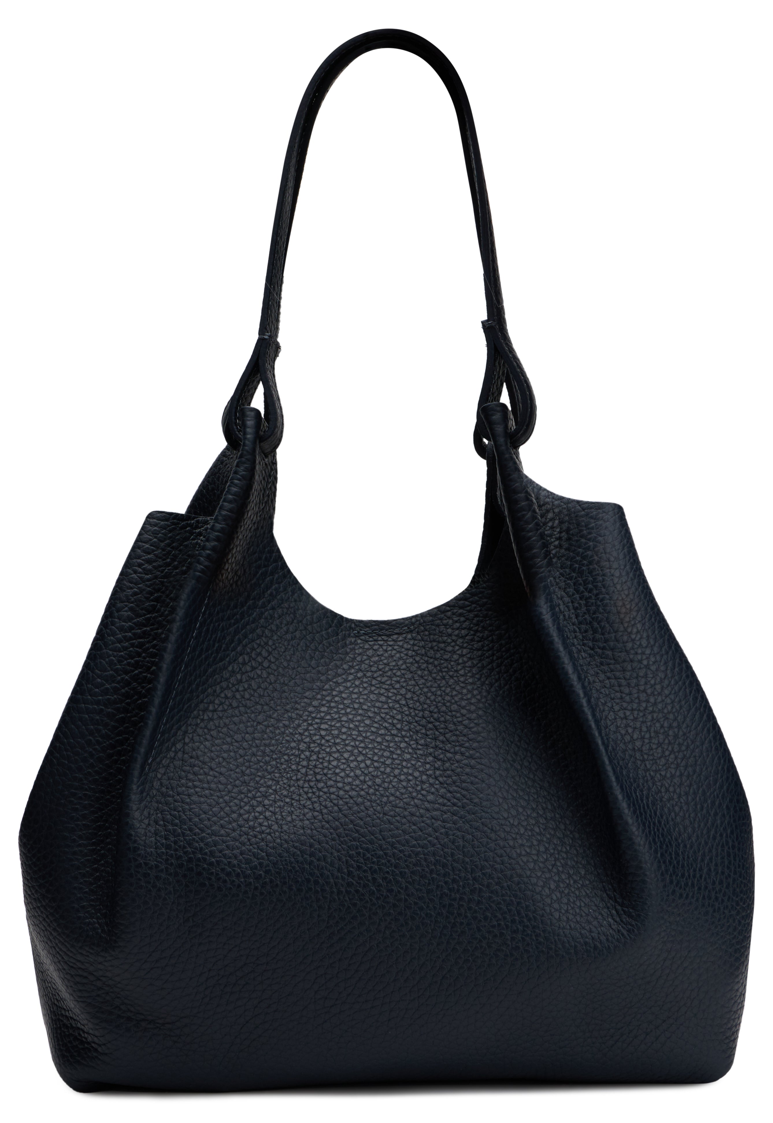 Gianni Chiarini Calfskin with Matching Pouch Tote Bag — Midnight Blue, view 4