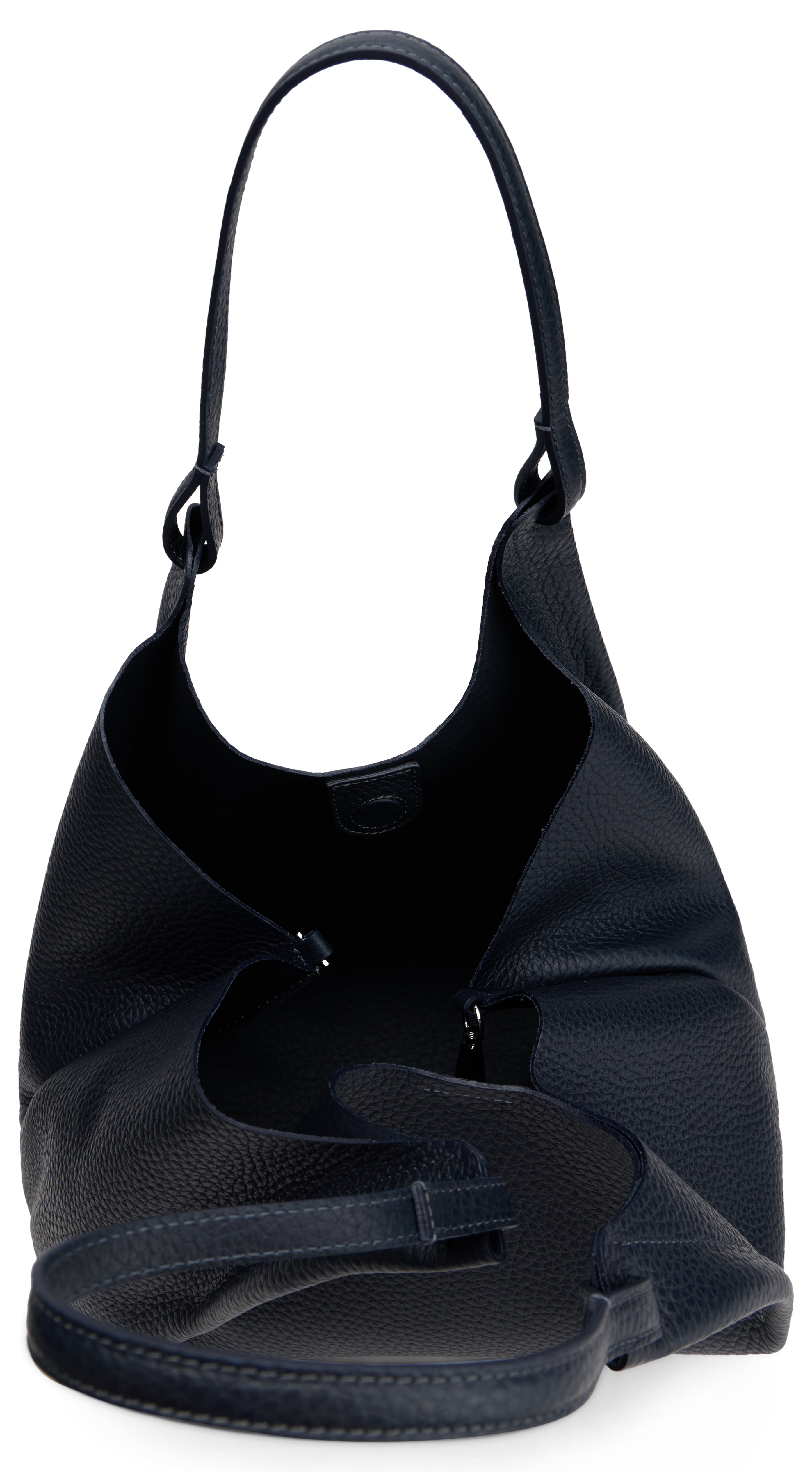 Gianni Chiarini Calfskin with Matching Pouch Tote Bag — Midnight Blue, view 5
