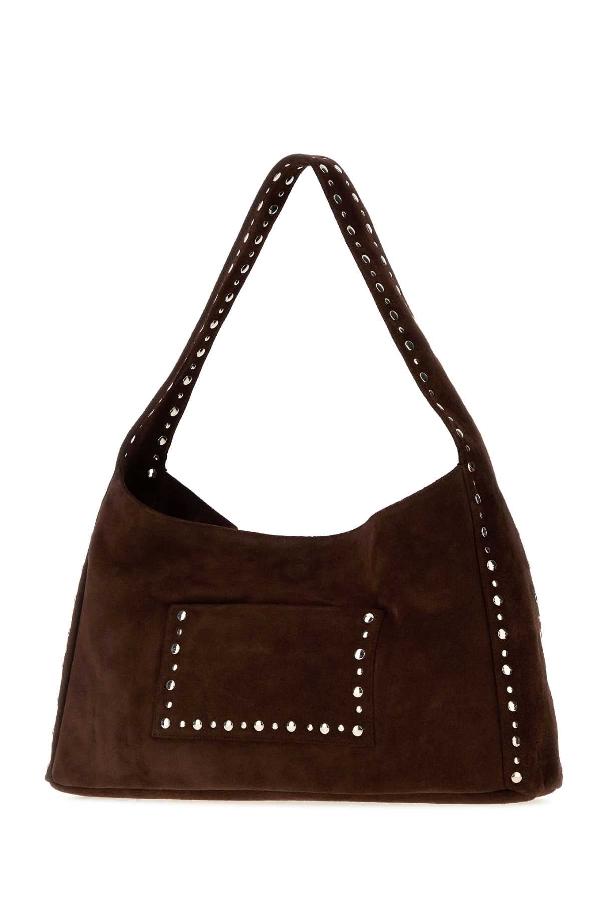 Gimaguas Franca Suede Shoulder Bag — Brown, view 2