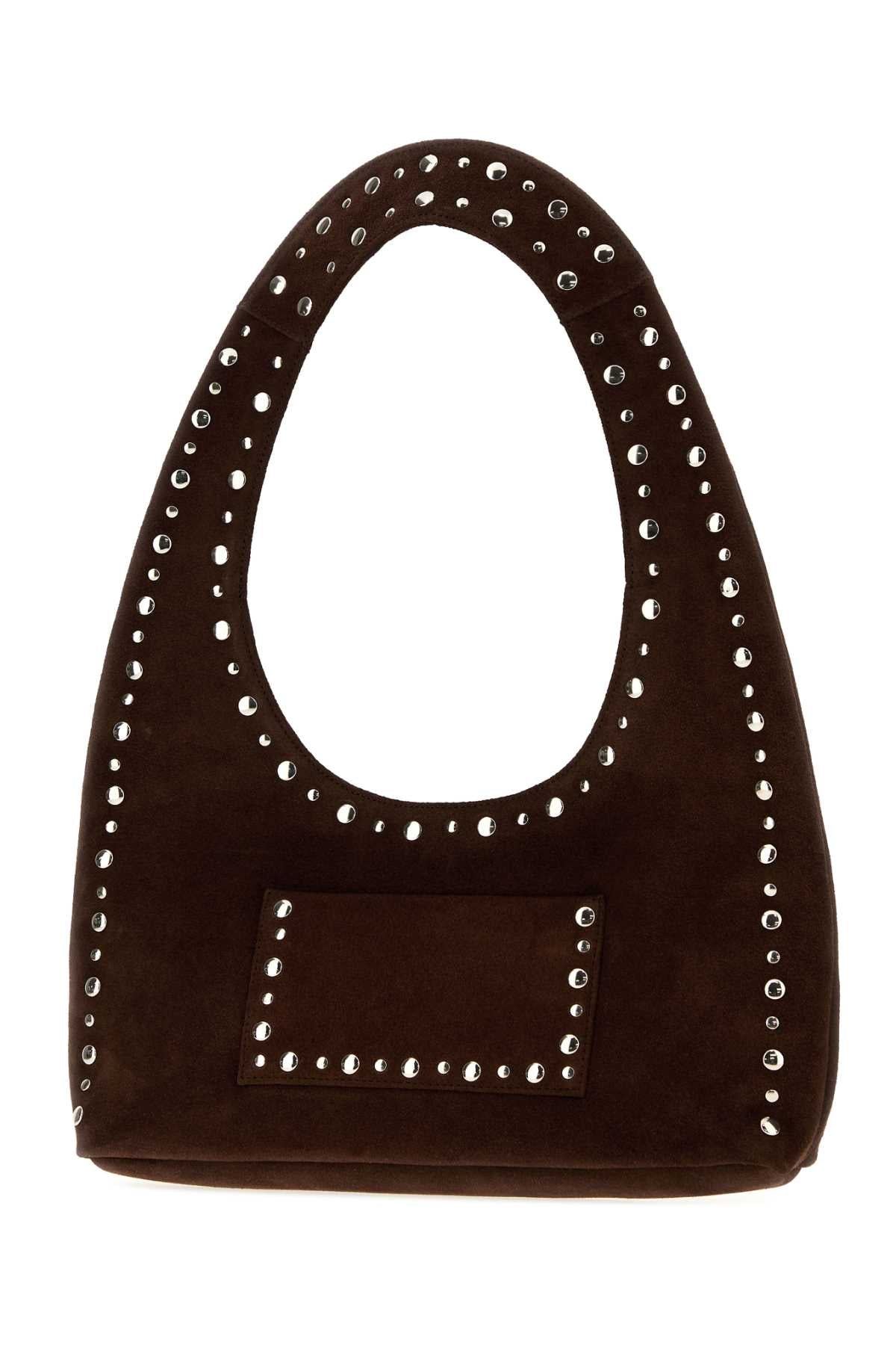 Gimaguas Suede Shoulder Bag — Brown, view 2