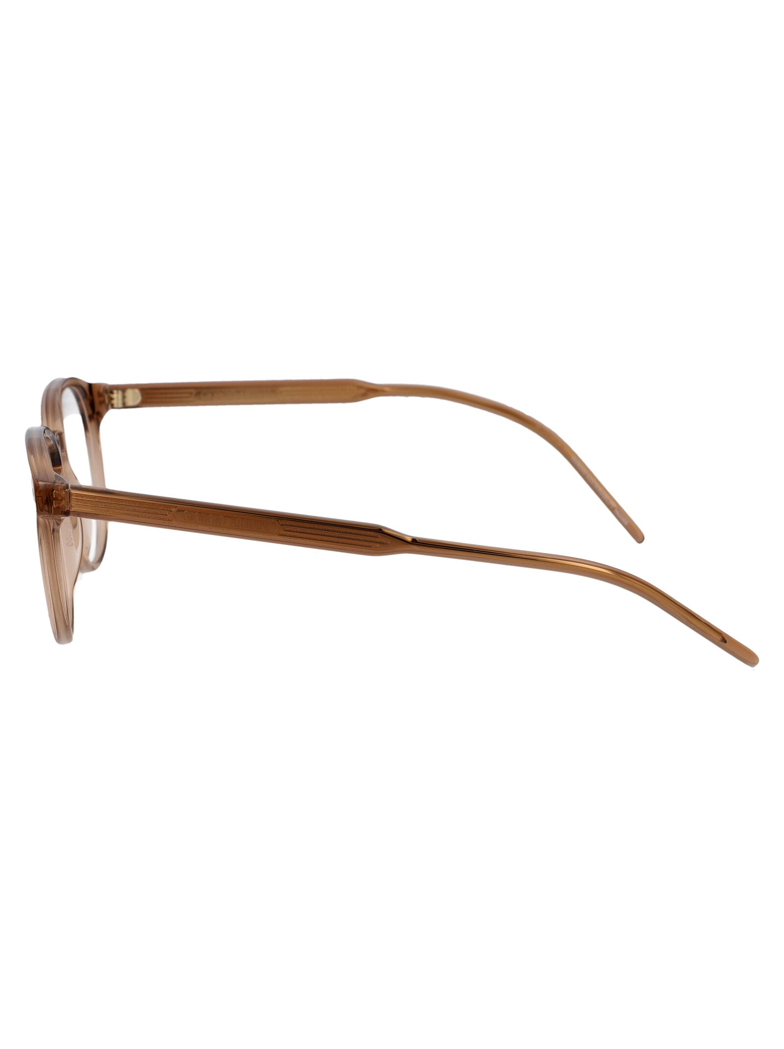 Giorgio Armani 0AR7259 Transparent Acetate Eyeglasses — Brown, view 3