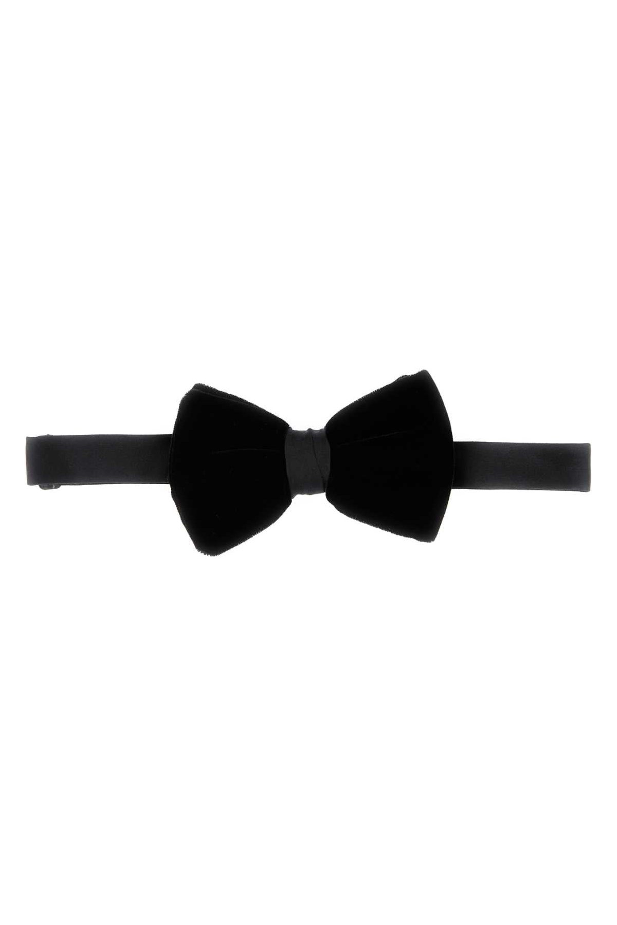Giorgio Armani Velvet Bow Tie — Black by Giorgio Armani