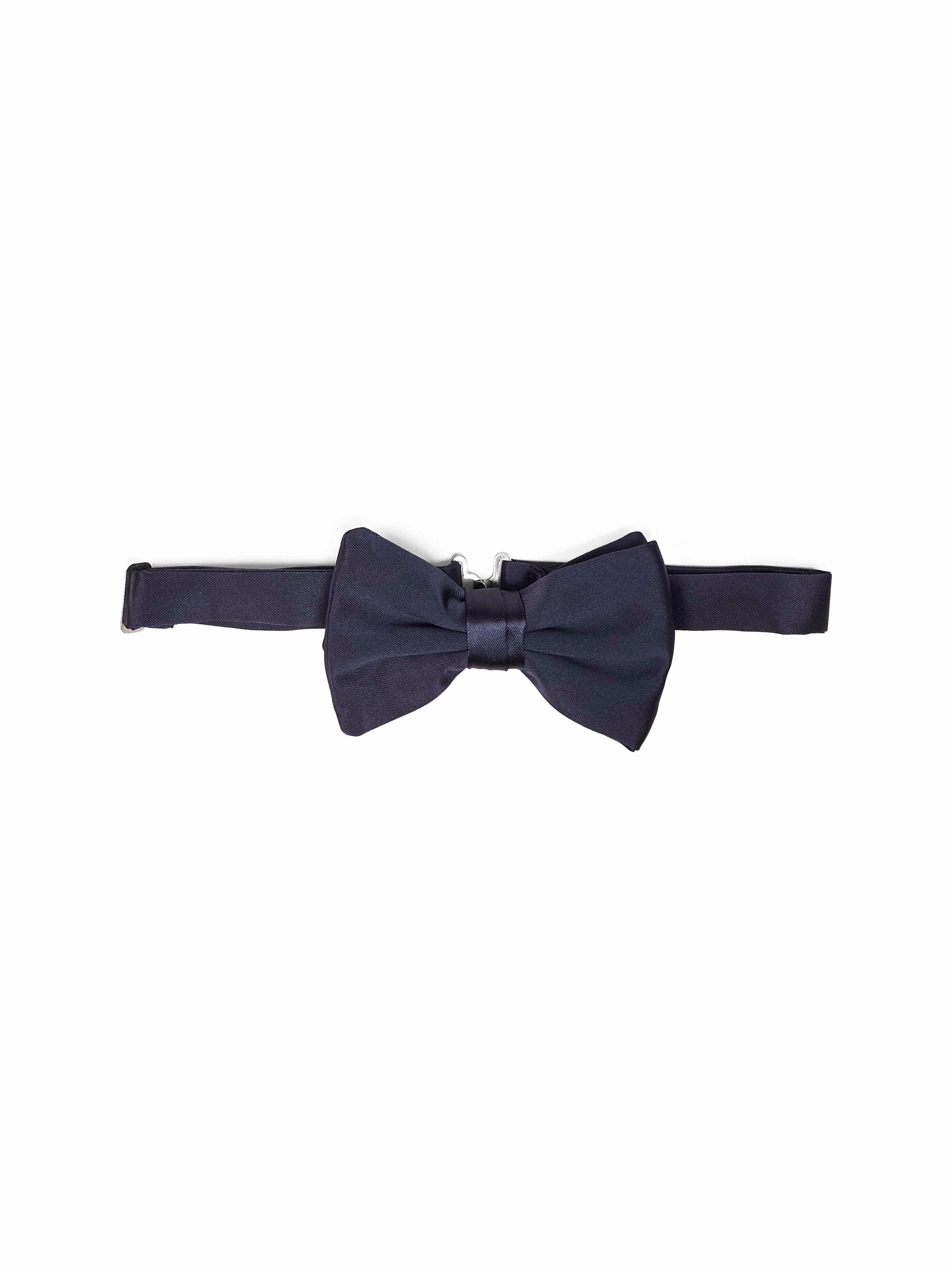 Giorgio Armani Silk Pre-Tied Bow Tie — Navy by Giorgio Armani