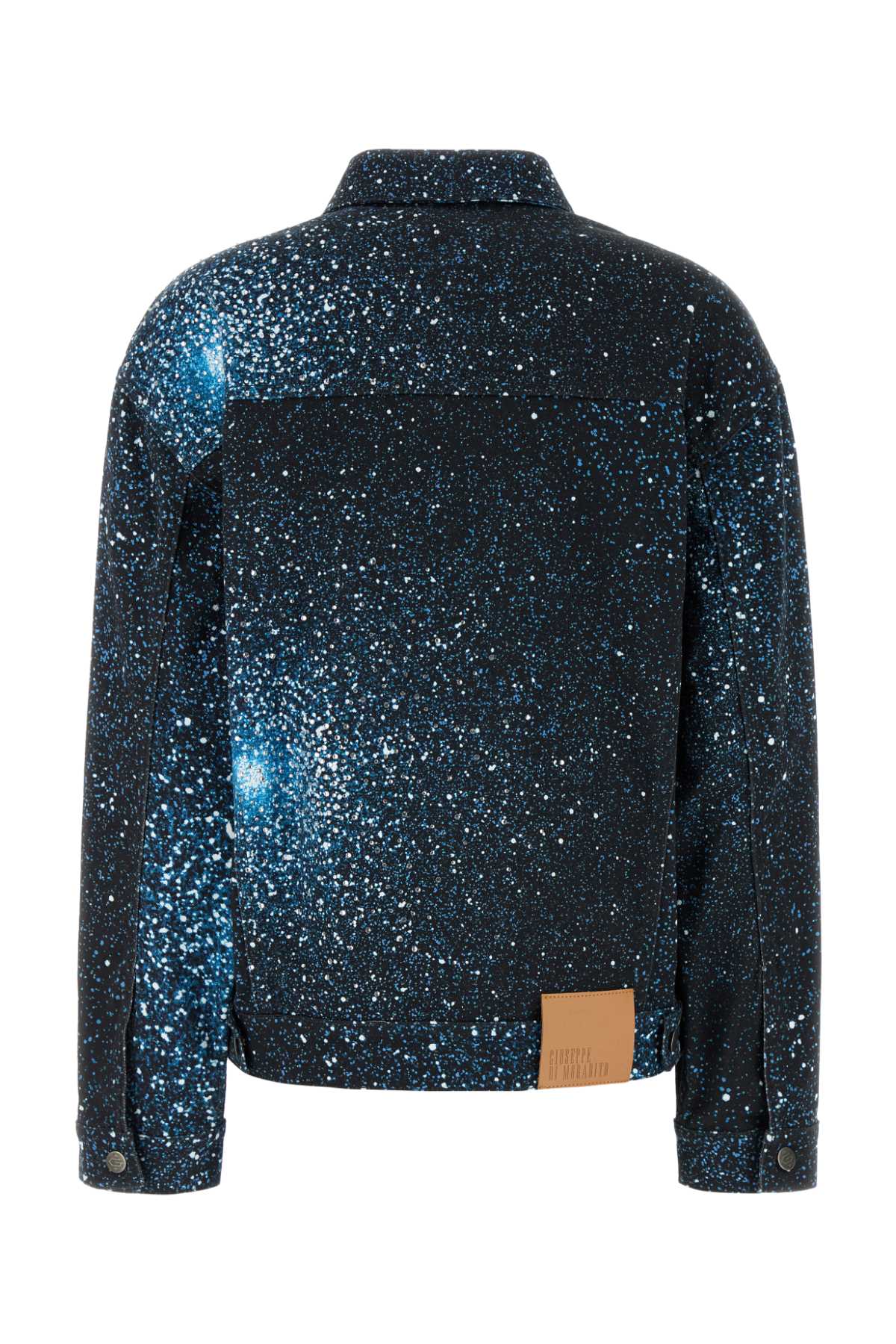 Giuseppe Di Morabito Speckled Stretch Denim Jacket — Navy, view 2