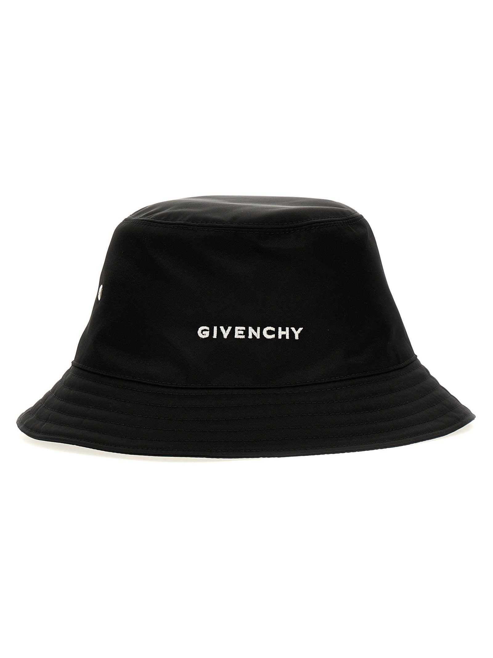 Givenchy Logo-Embroidered Nylon Bucket Hat — Black by Givenchy