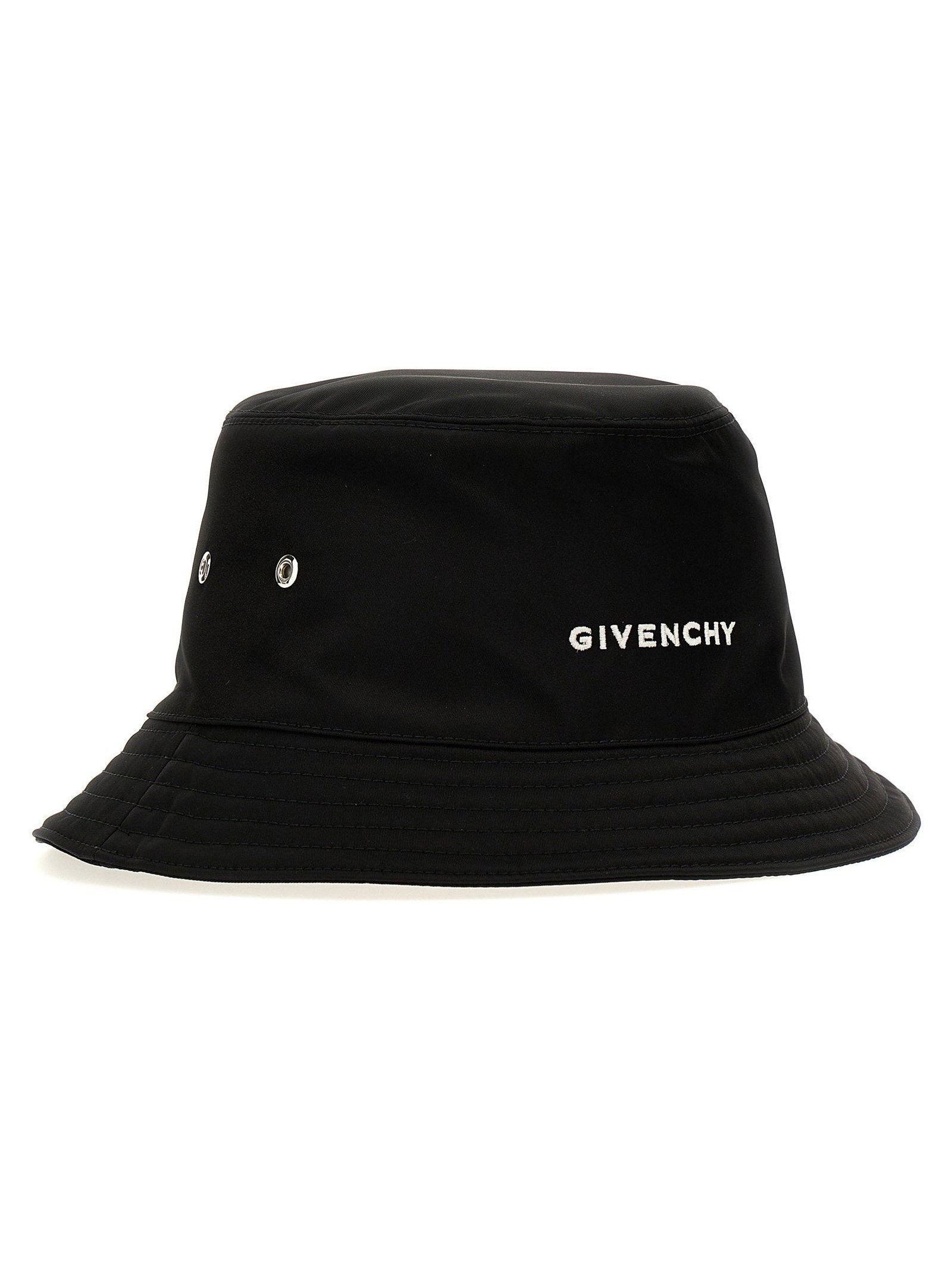 Givenchy Logo-Embroidered Nylon Bucket Hat — Black, view 2