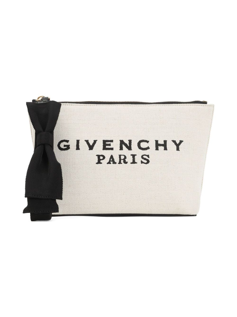 Givenchy Canvas with Bow Detail Pouch — Beige by Givenchy