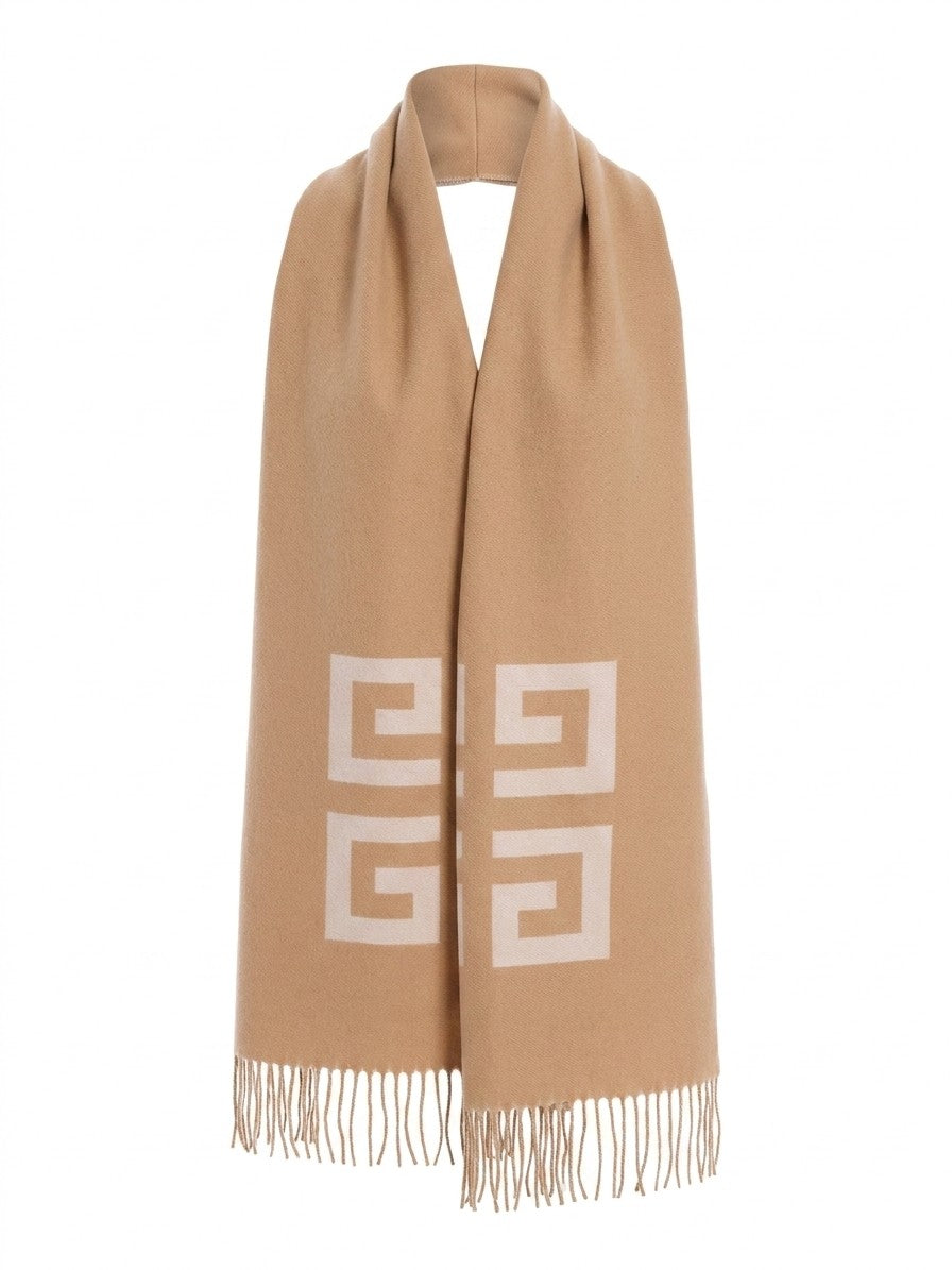 Givenchy Bicolor Virgin Wool Scarf — Beige by Givenchy