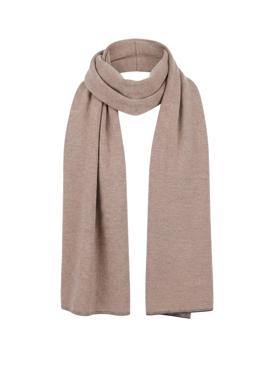 Givenchy Wool-Silk Blend Scarf — Beige by Givenchy