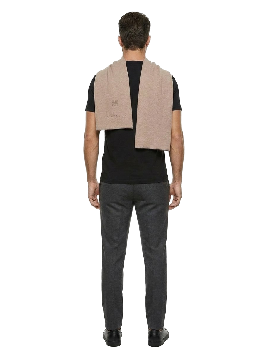Givenchy Wool-Silk Blend Scarf — Beige, view 4