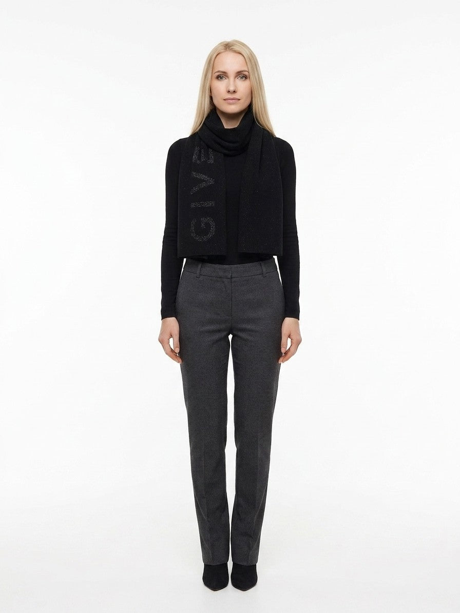 Givenchy Wool & Cashmere Blend Scarf — Black, view 3