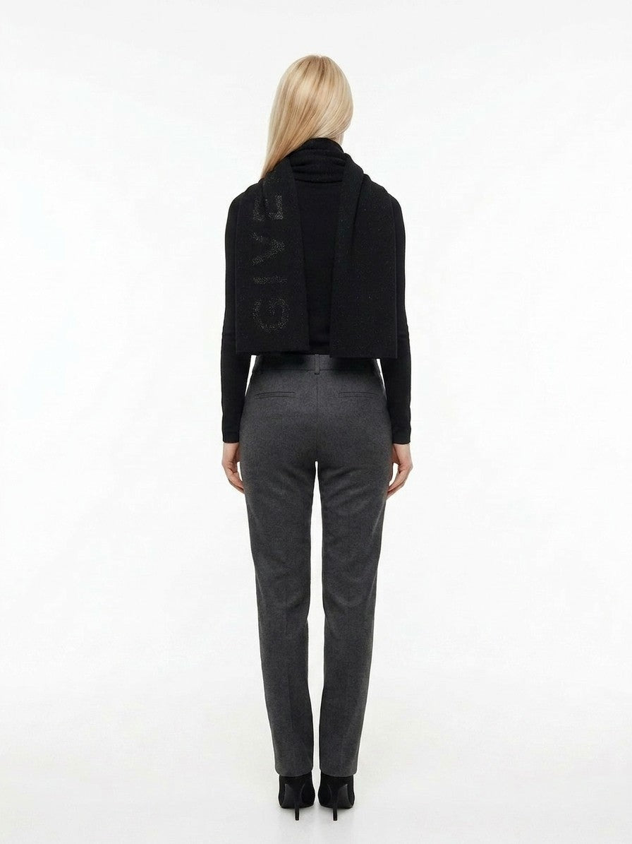 Givenchy Wool & Cashmere Blend Scarf — Black, view 4