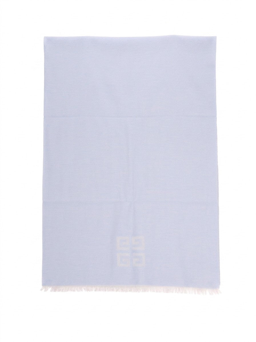 Givenchy Wool Blend Scarf — Blue, view 2