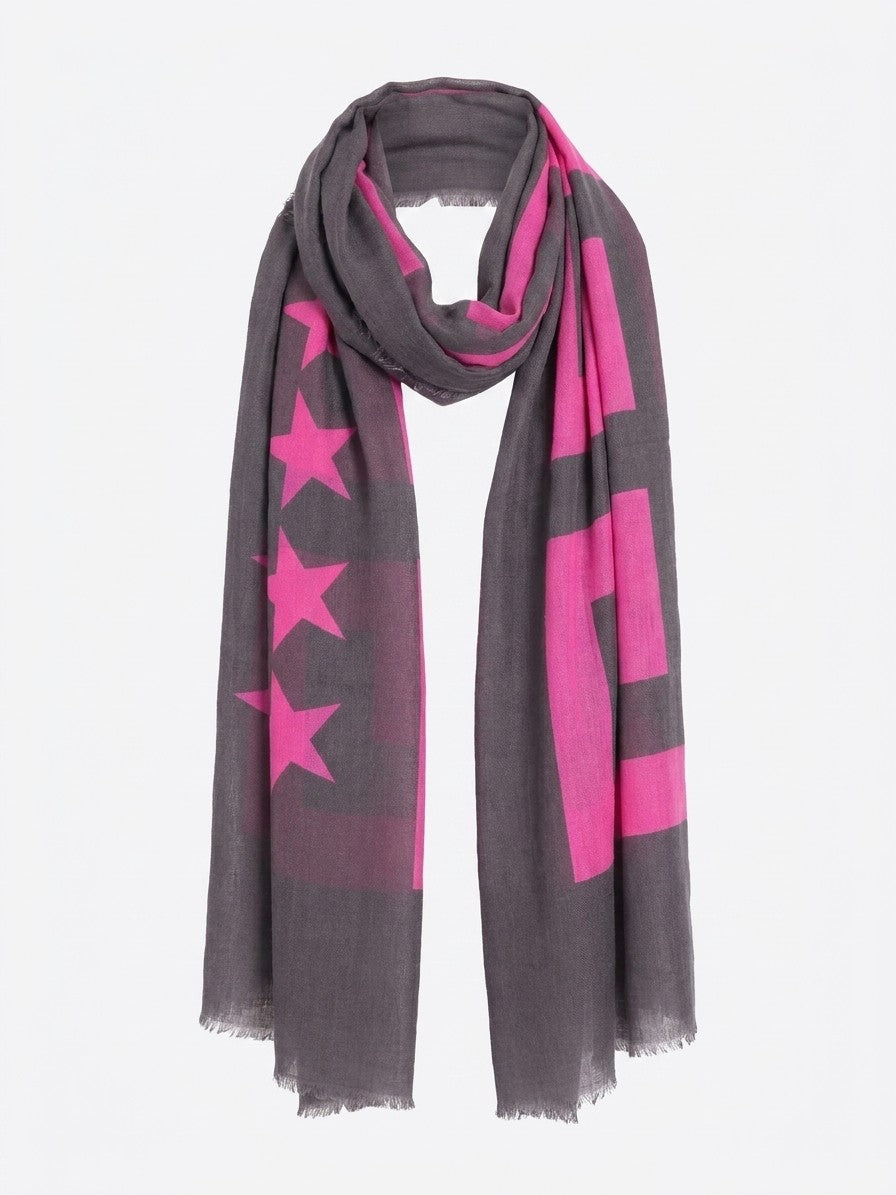 Givenchy Bicolor Modal Square Scarf — Gray, view 2