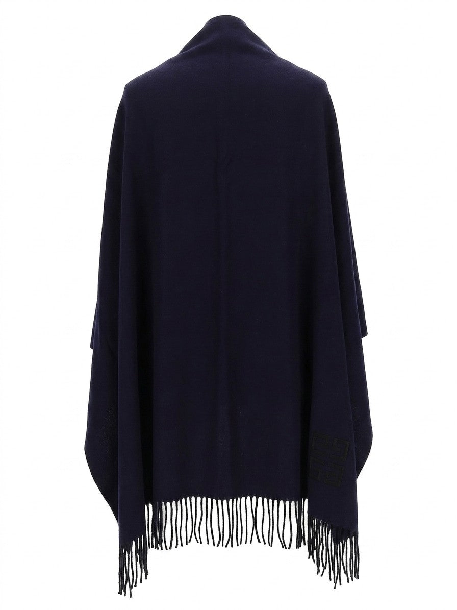 Givenchy Fine Wool Scarf — Navy, view 2
