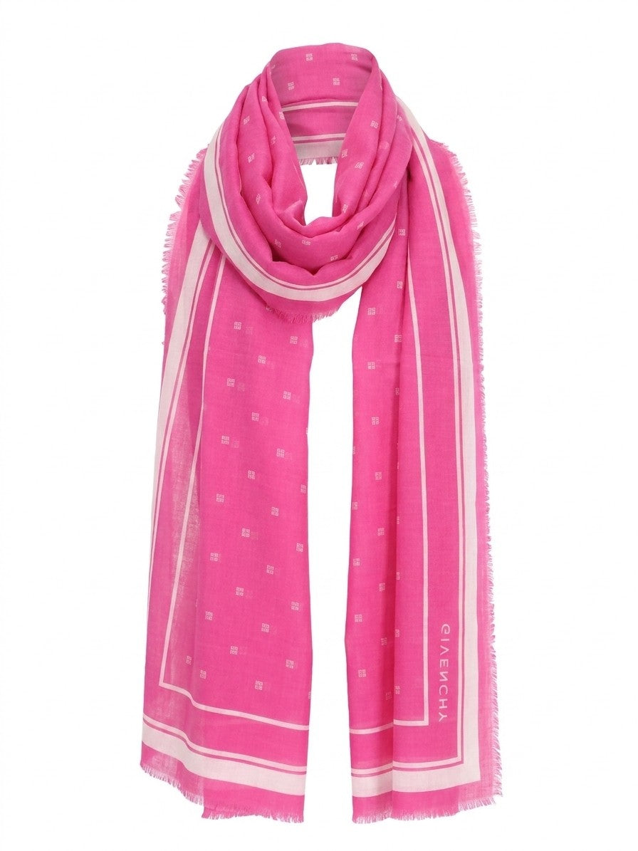 Givenchy Wool-Silk Blend Scarf — Pink by Givenchy