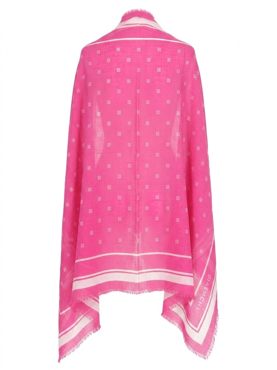Givenchy Wool-Silk Blend Scarf — Pink, view 2