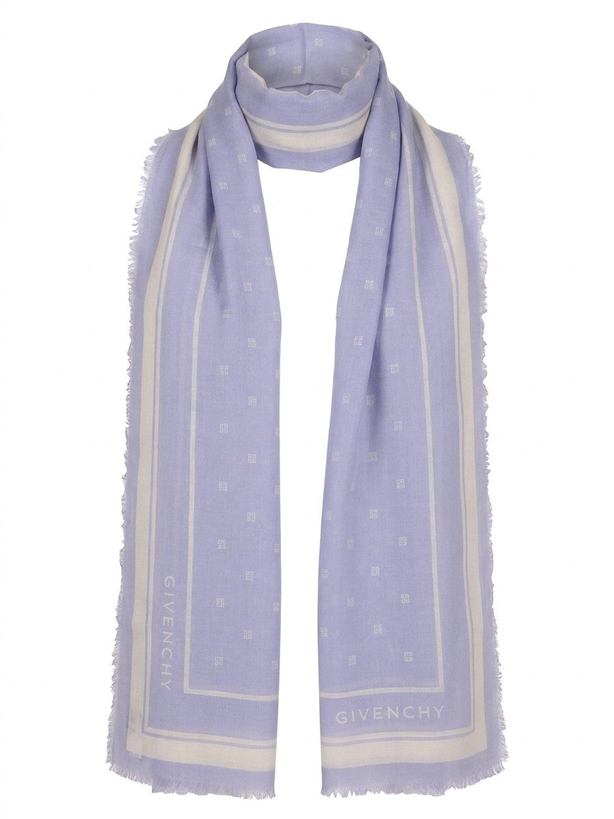 Givenchy Bicolor Wool-Silk Scarf — Purple by Givenchy