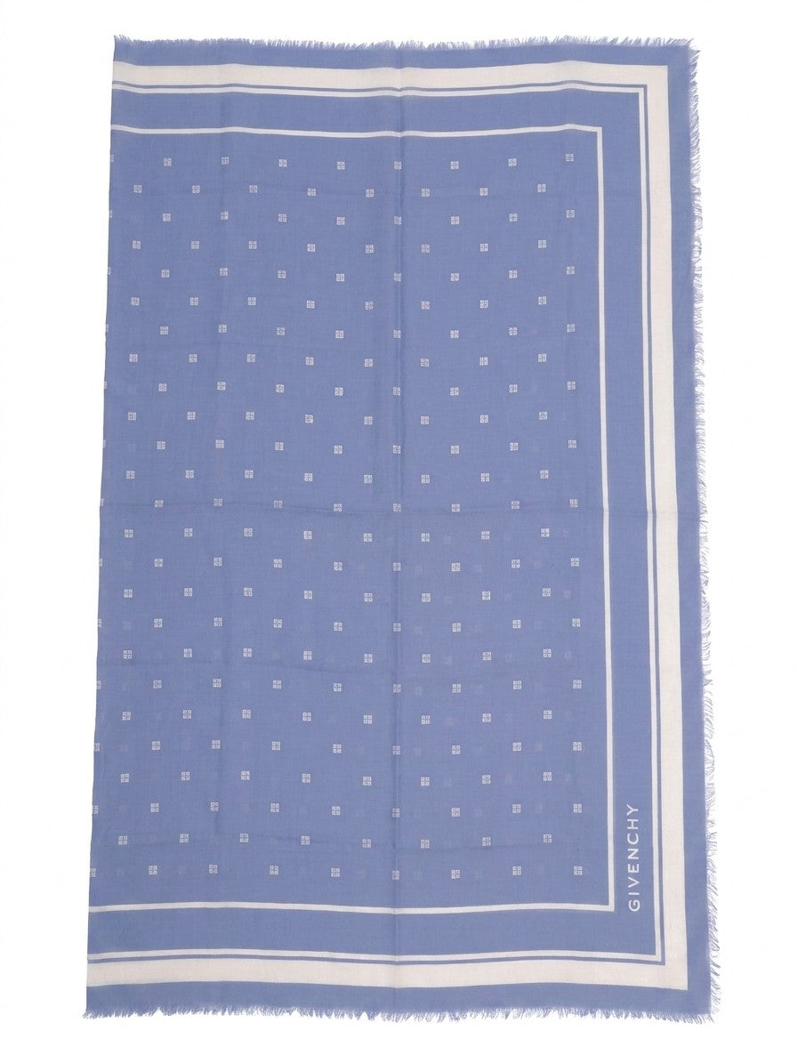 Givenchy Bicolor Wool-Silk Scarf — Purple, view 2