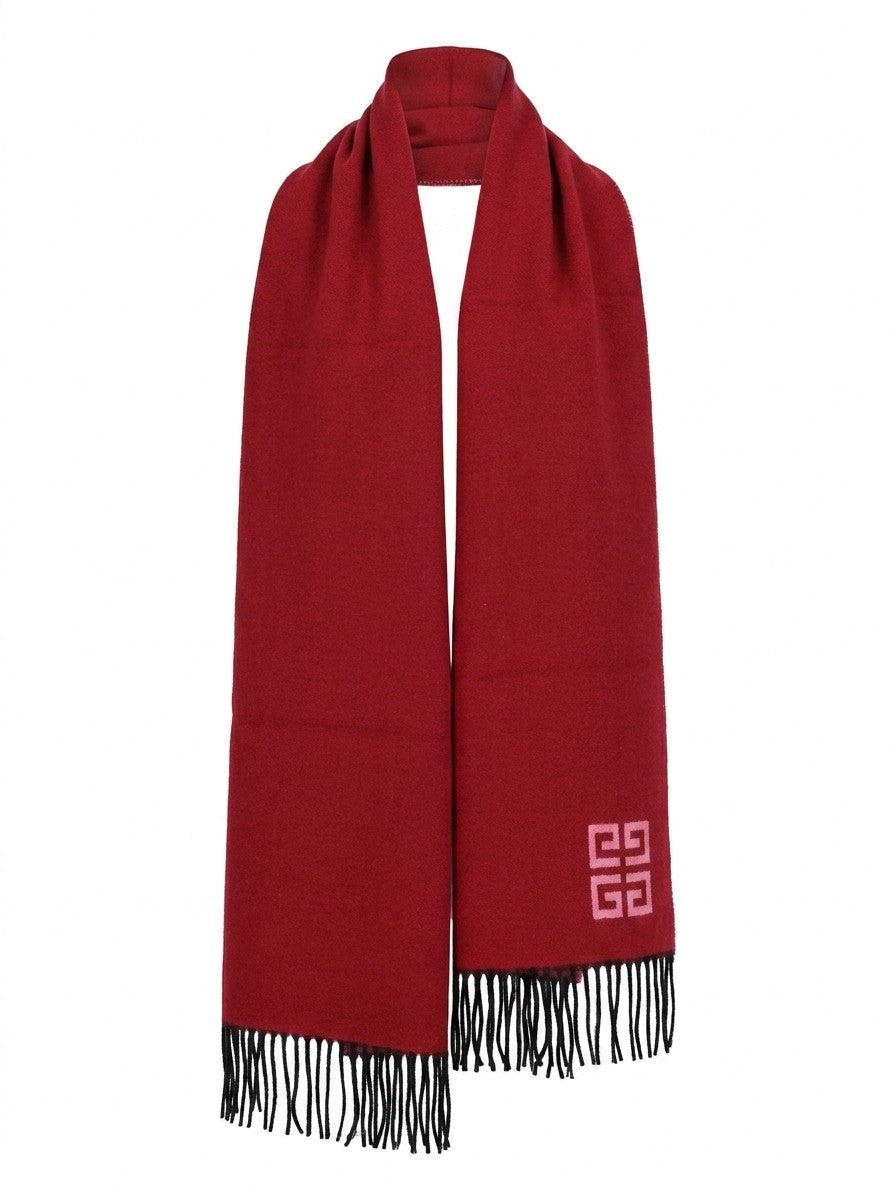 Givenchy Bicolor Wool Scarf — Red by Givenchy
