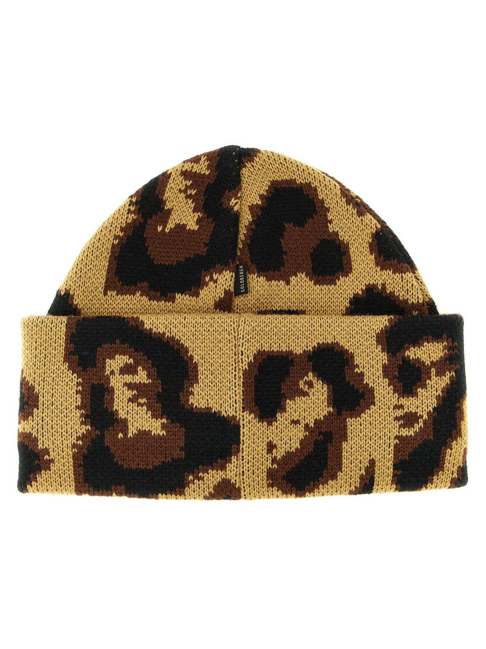 Goldbergh Jaguar Jacquard Knit Winter Hat — Caramel, view 2