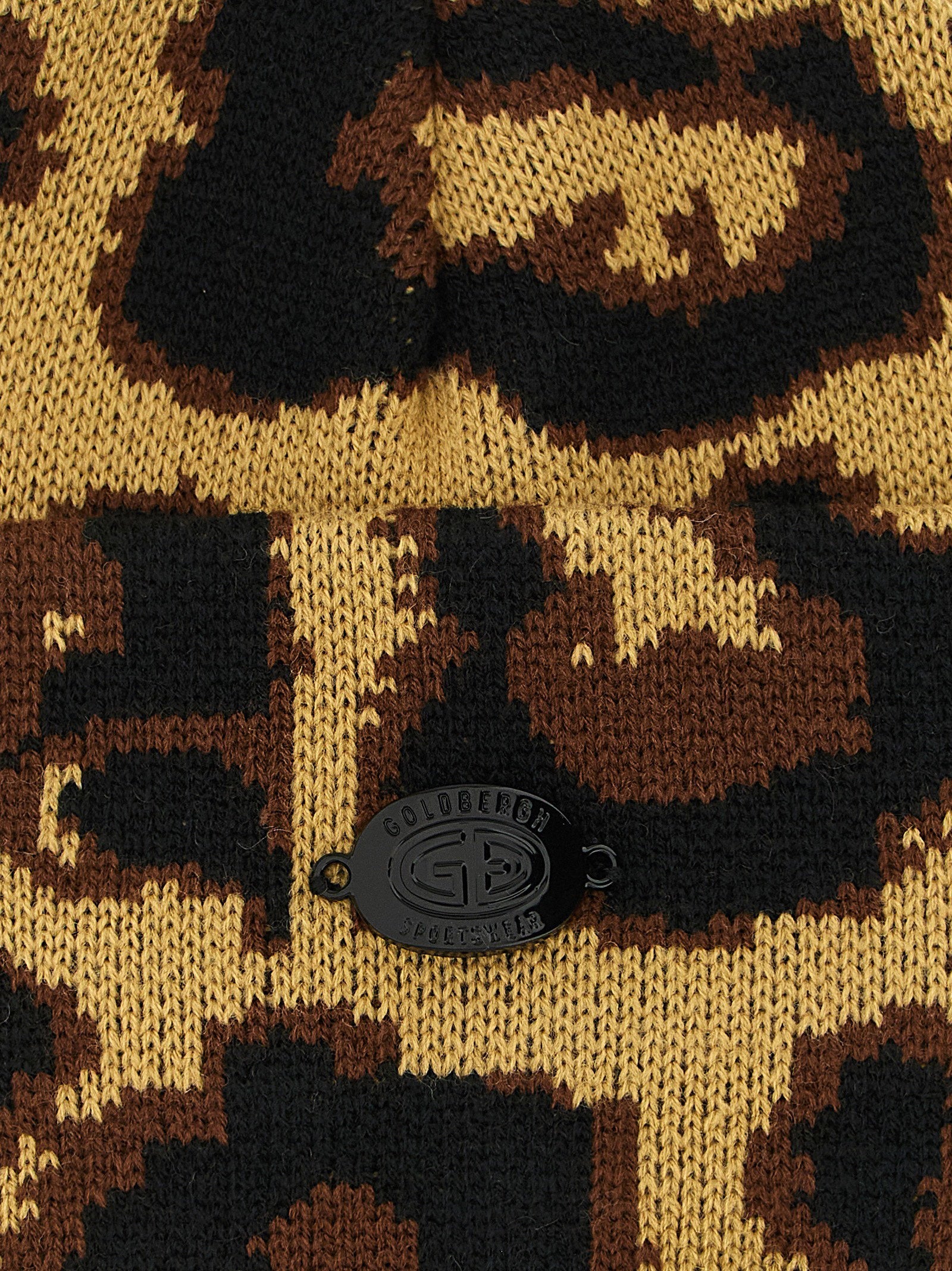 Goldbergh Jaguar Jacquard Knit Winter Hat — Caramel, view 3