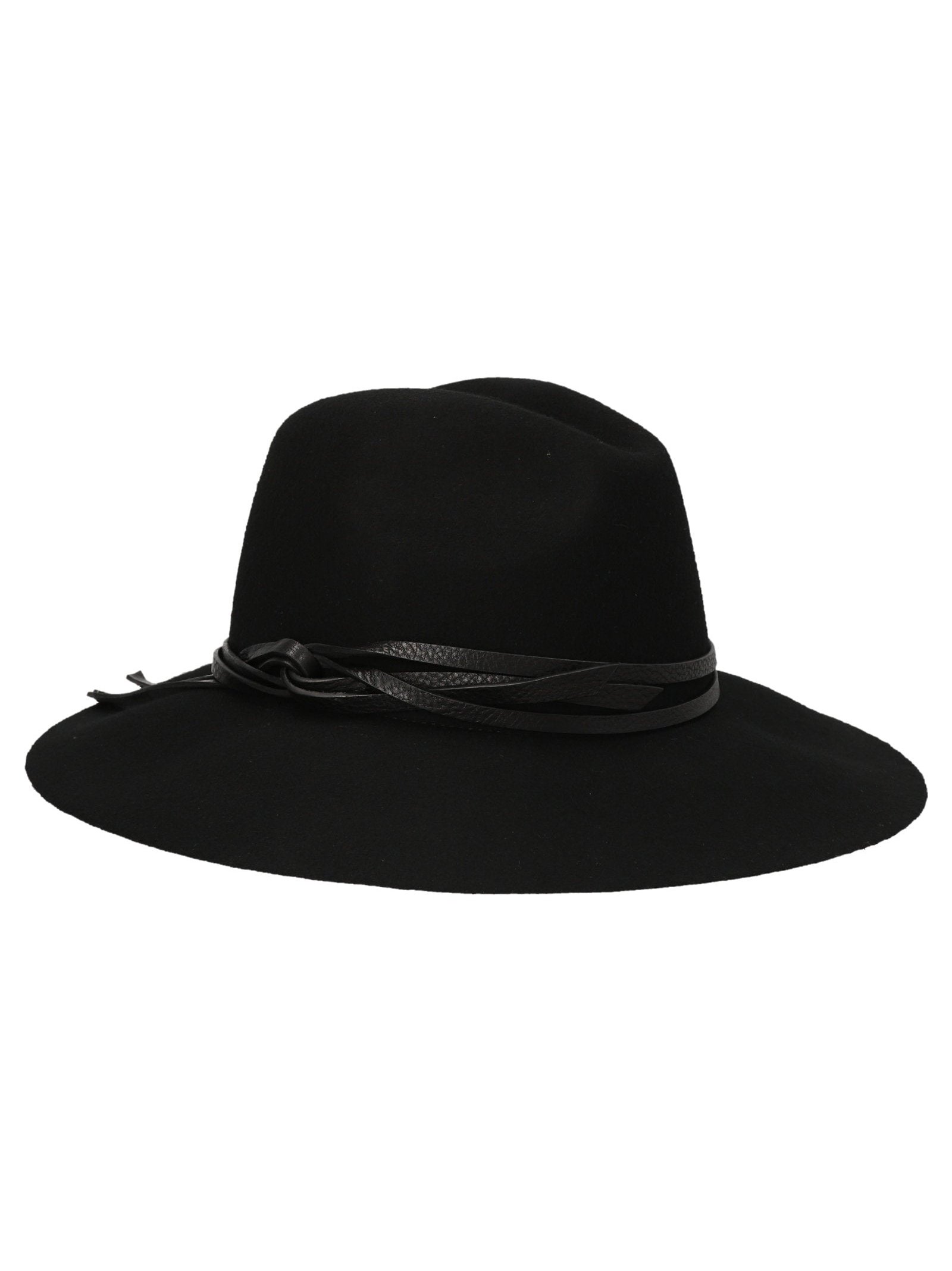 Golden Goose Leather Belt Detail Fedora — Black, view 2