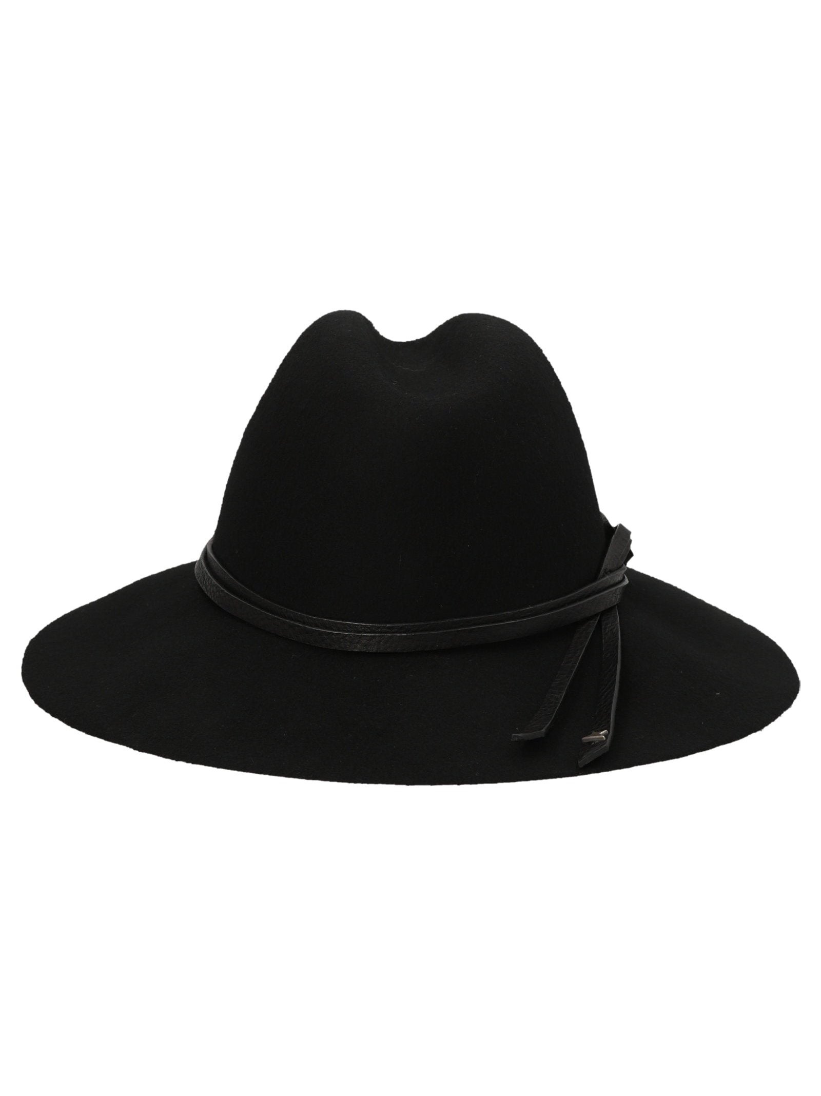 Golden Goose Leather Belt Detail Fedora — Black, view 3