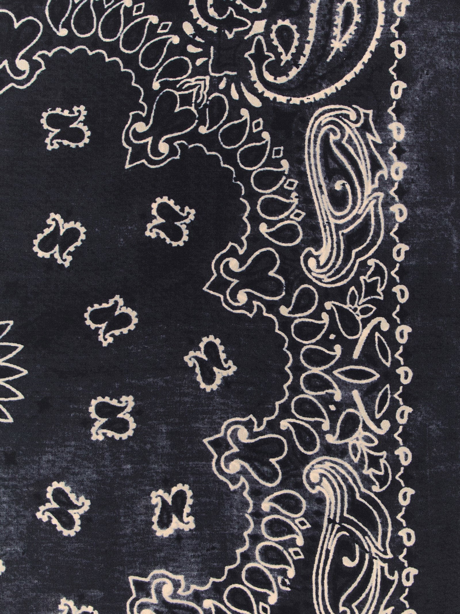 Golden Goose Paisley Silk Scarf — Black, view 3