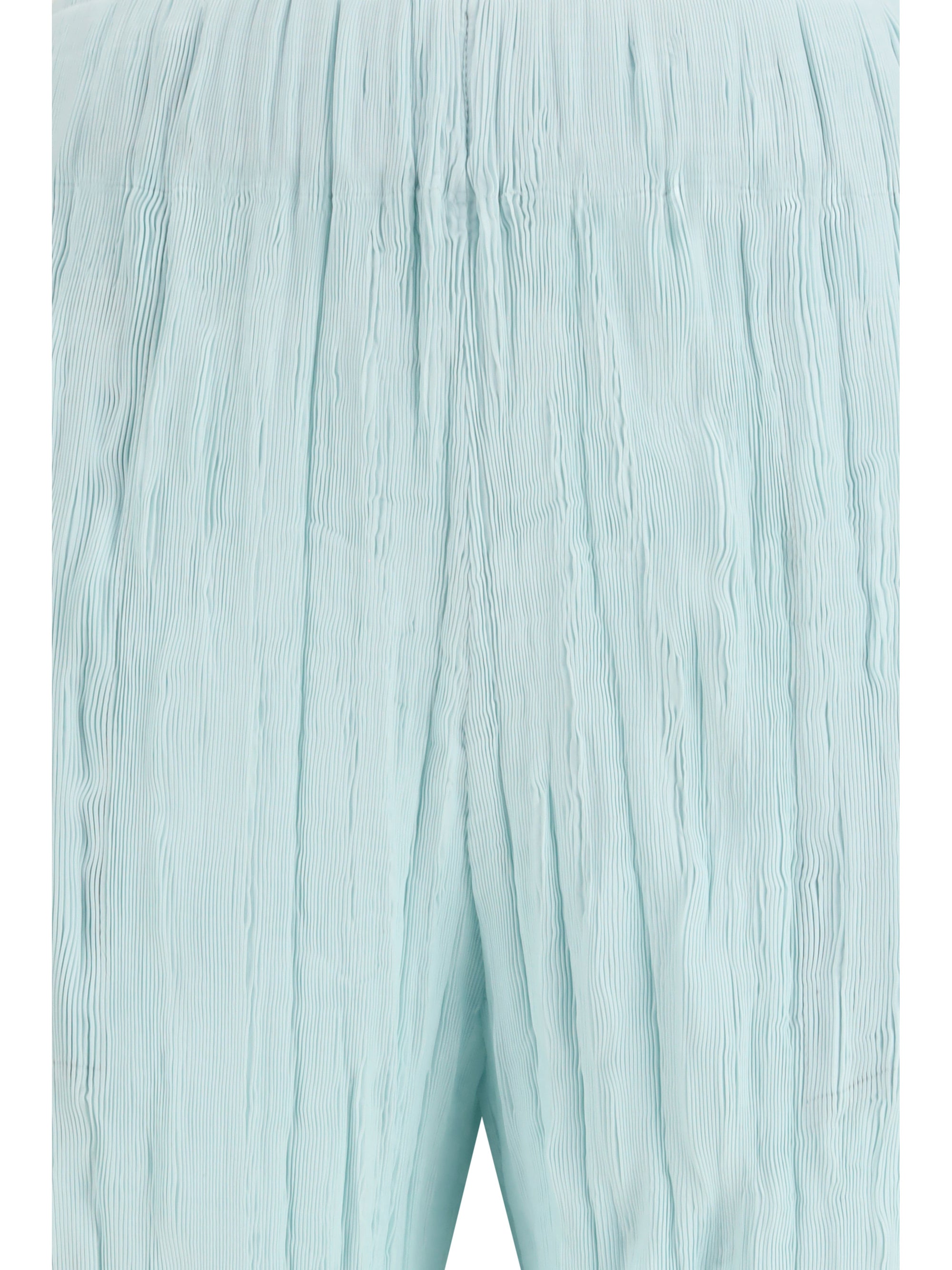 Gongdid Design Pleated High-Waist Trousers — Green, view 3