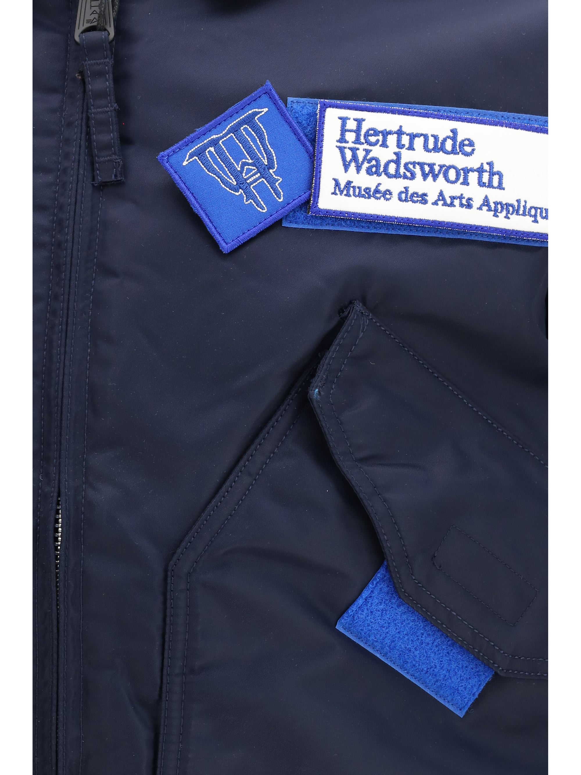 Gr10k Flight Nylon Bomber Jacket — Navy, view 3