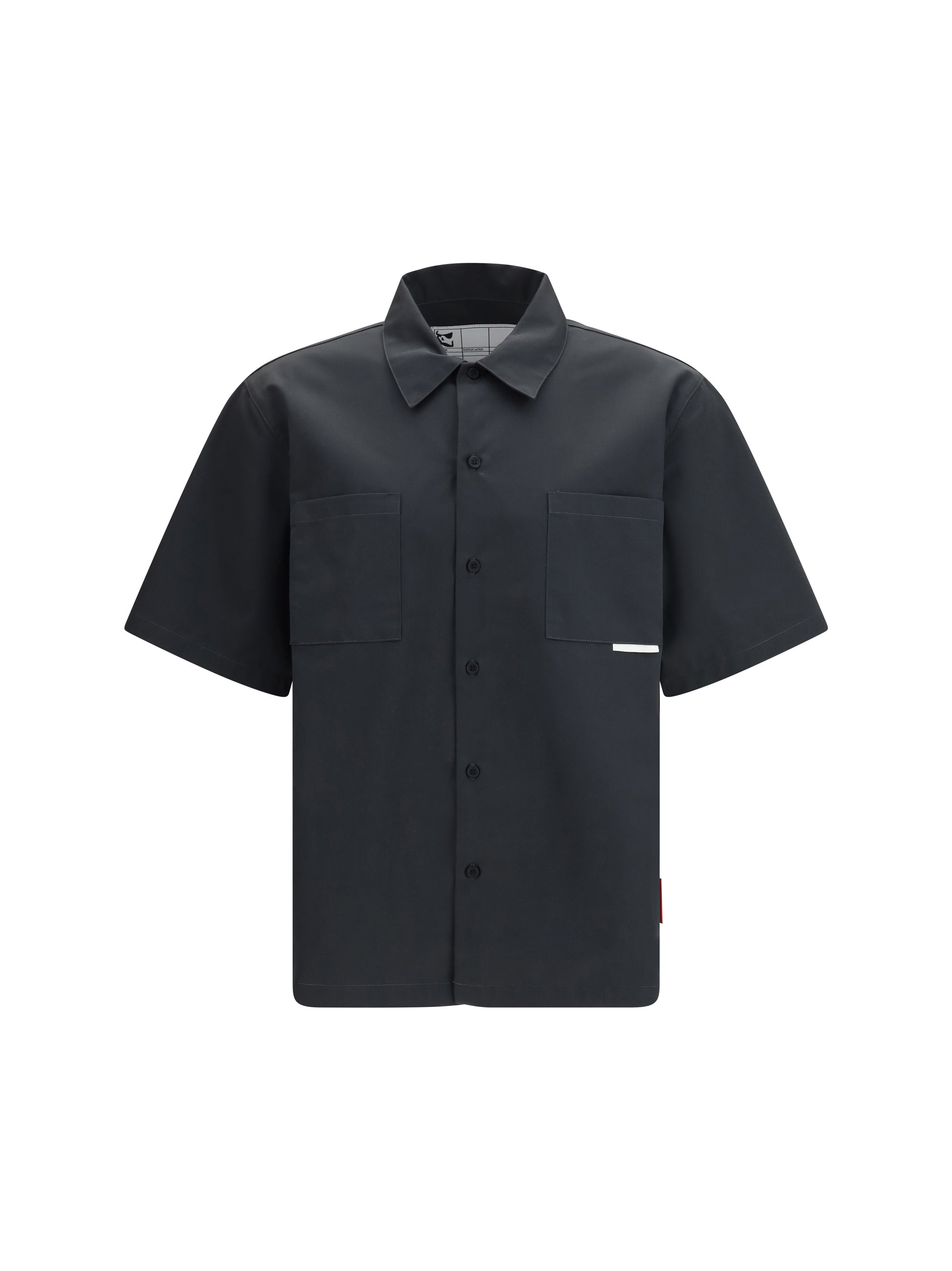 Gr10k Short-Sleeve Cotton-Blend Shirt — Charcoal by Gr10k