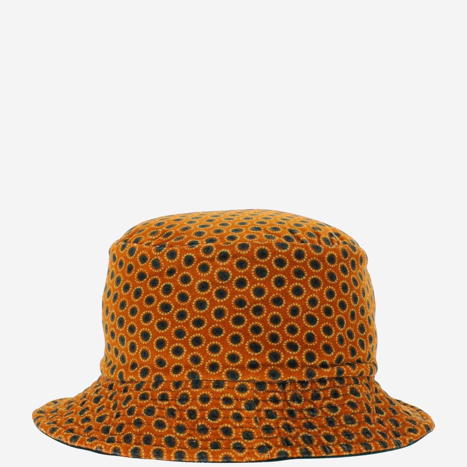Grevi 3214 All-Over Geometric Pattern Bucket Hat — Orange, view 3