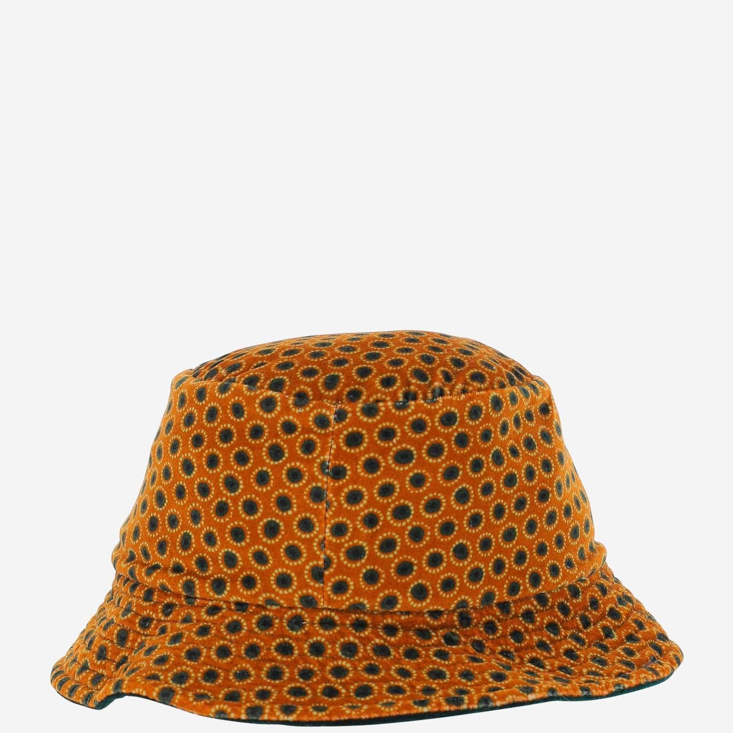Grevi 3214 All-Over Geometric Pattern Bucket Hat — Orange, view 4