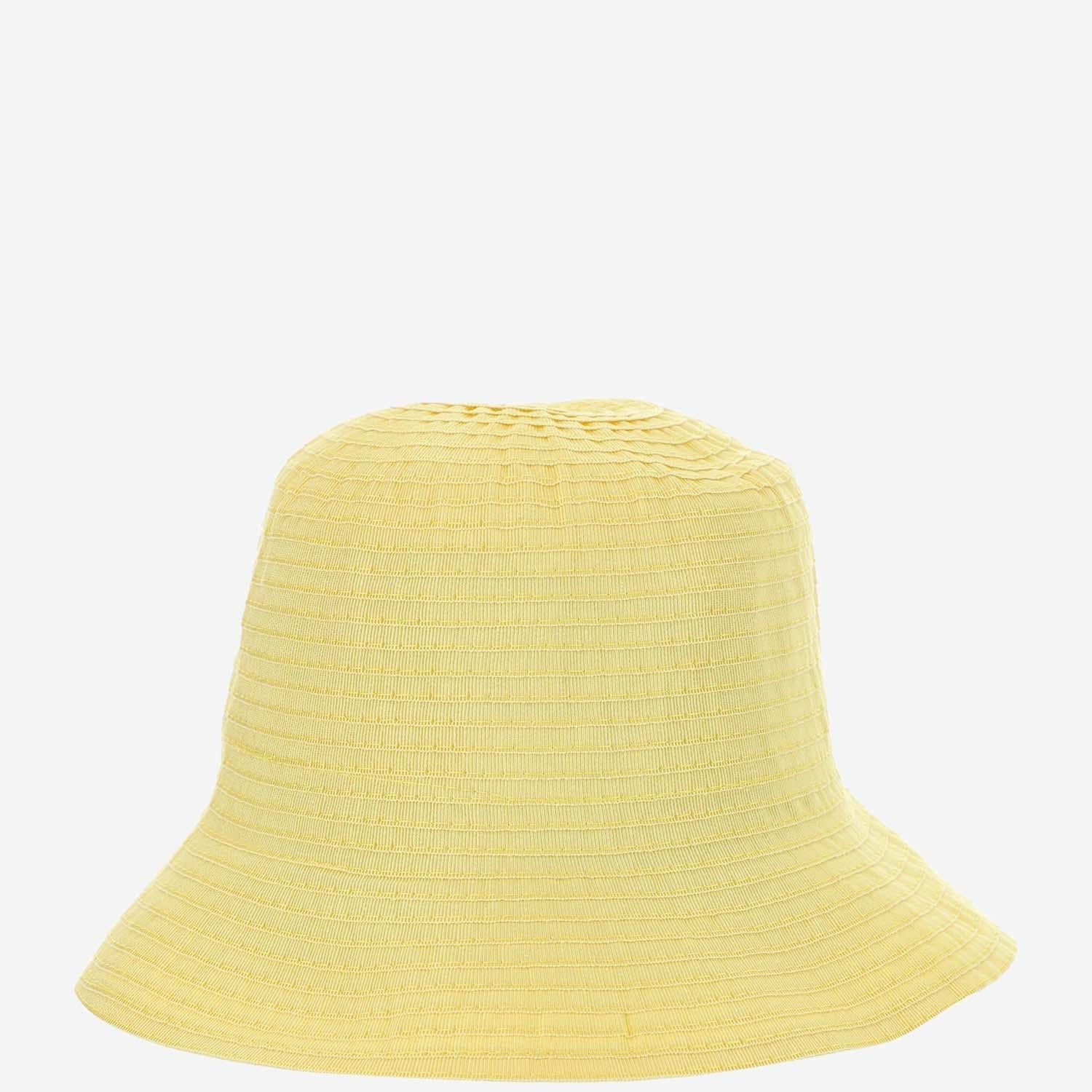 Grevi S6804 Foldable Cotton Grosgrain Sun Hat — Yellow, view 2