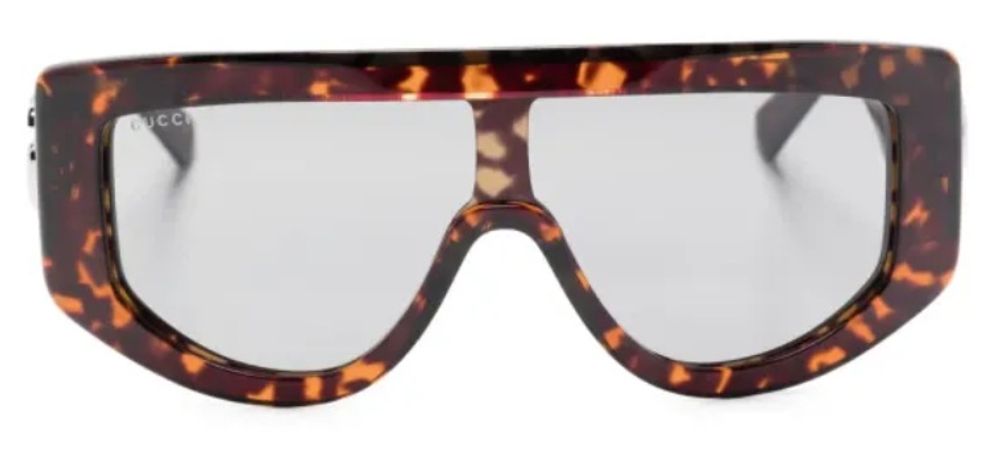 Gucci Eyewear 839997J0740 Tortoiseshell Acetate Sunglasses — Brown by Gucci Eyewear