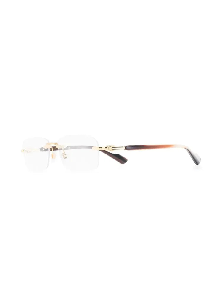Gucci Eyewear GG1221O Rimless Metal Eyeglasses — Brown, view 2