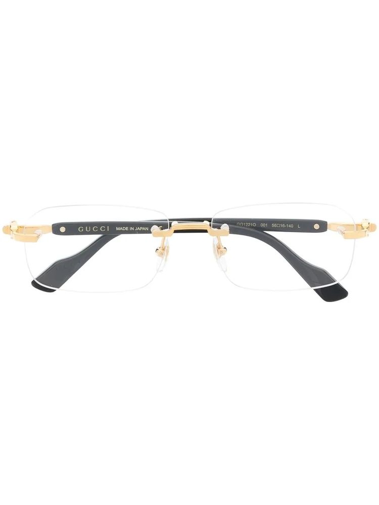 Gucci Eyewear GG1221O Eyeglasses — Gold by Gucci Eyewear
