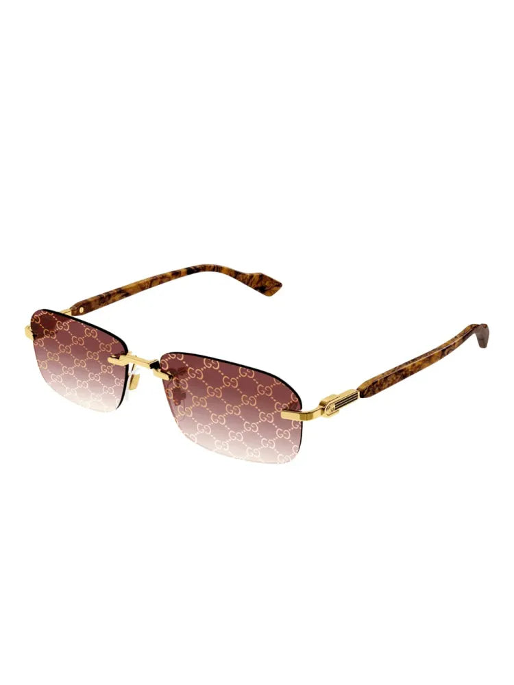 Gucci Eyewear GG1221S004 GG1221S Rimless Sunglasses — Gold, view 2