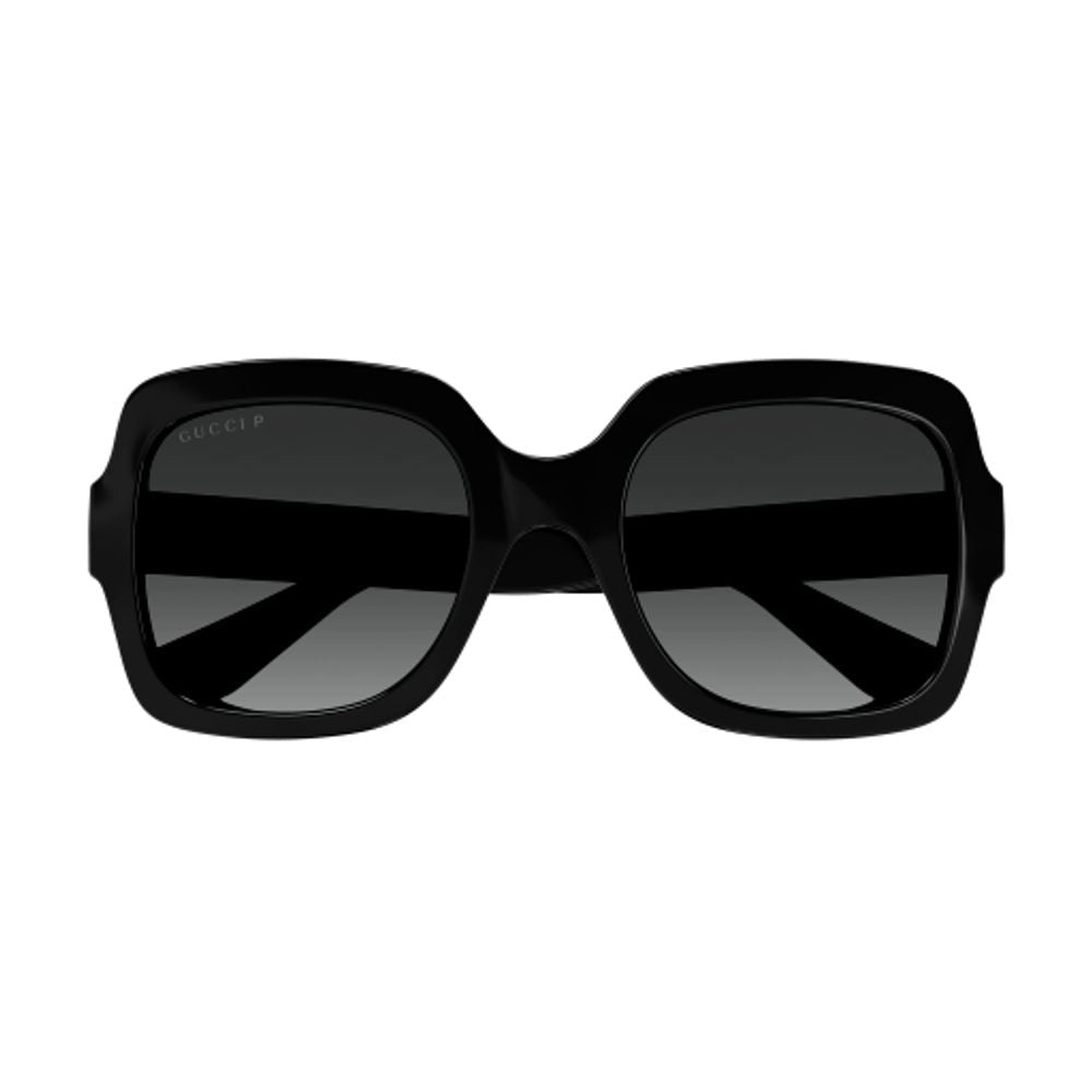 Gucci Eyewear GG1337S002 Logo-Plaque Square-Frame Sunglasses — Black by Gucci Eyewear